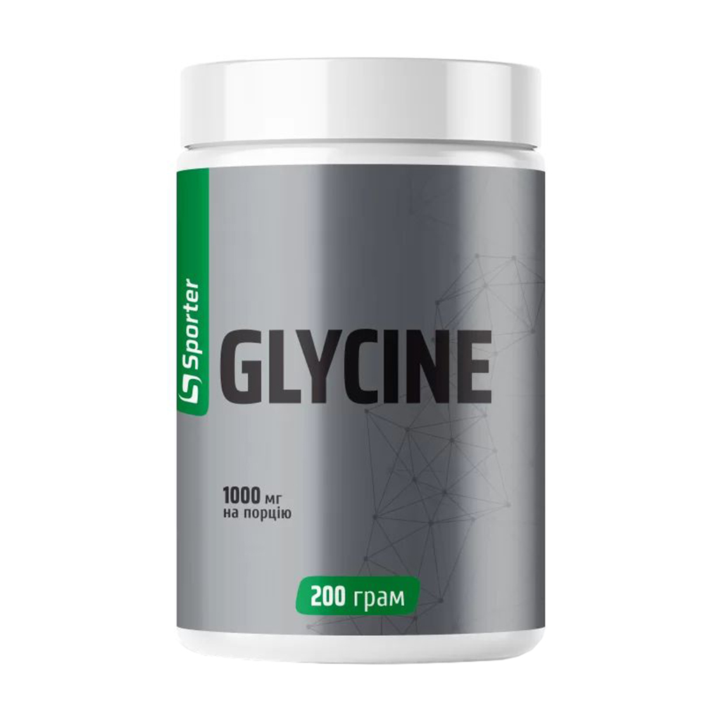 Гліцин Sporter Glycine, 1000 мг, в порошку, 200 г