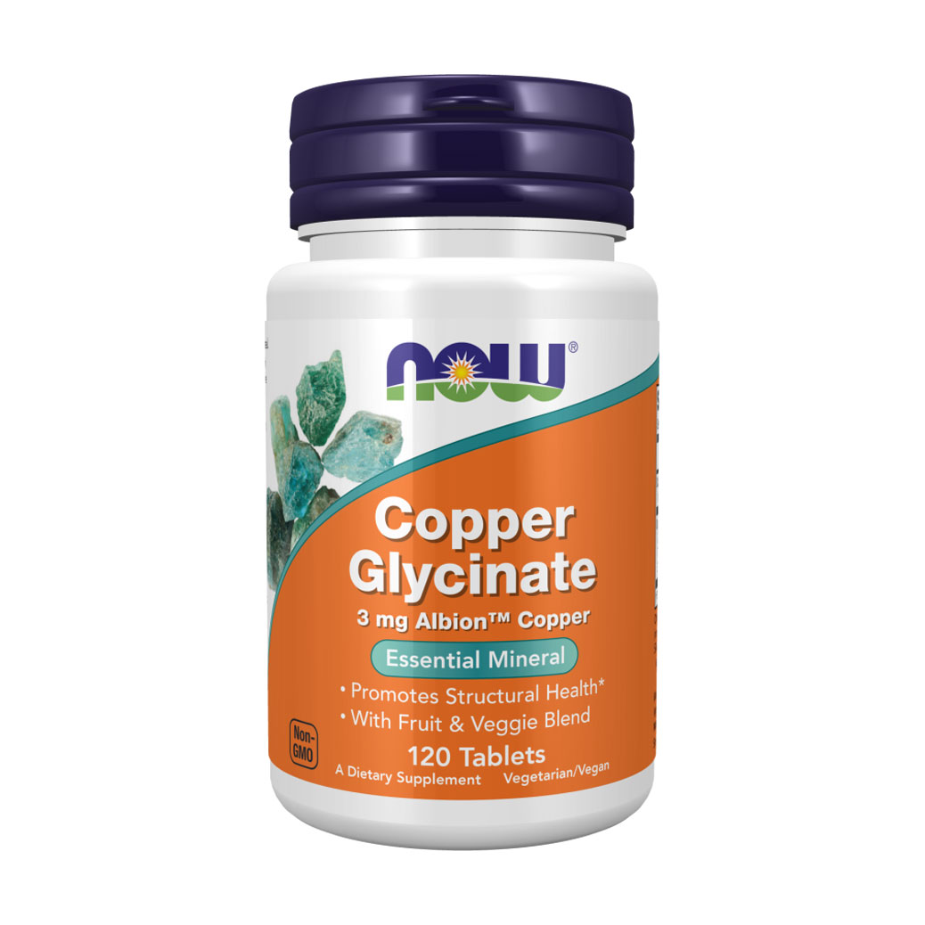 Гліцинат міді NOW foods Copper Glycinate, 3 мг, 120 таблеток