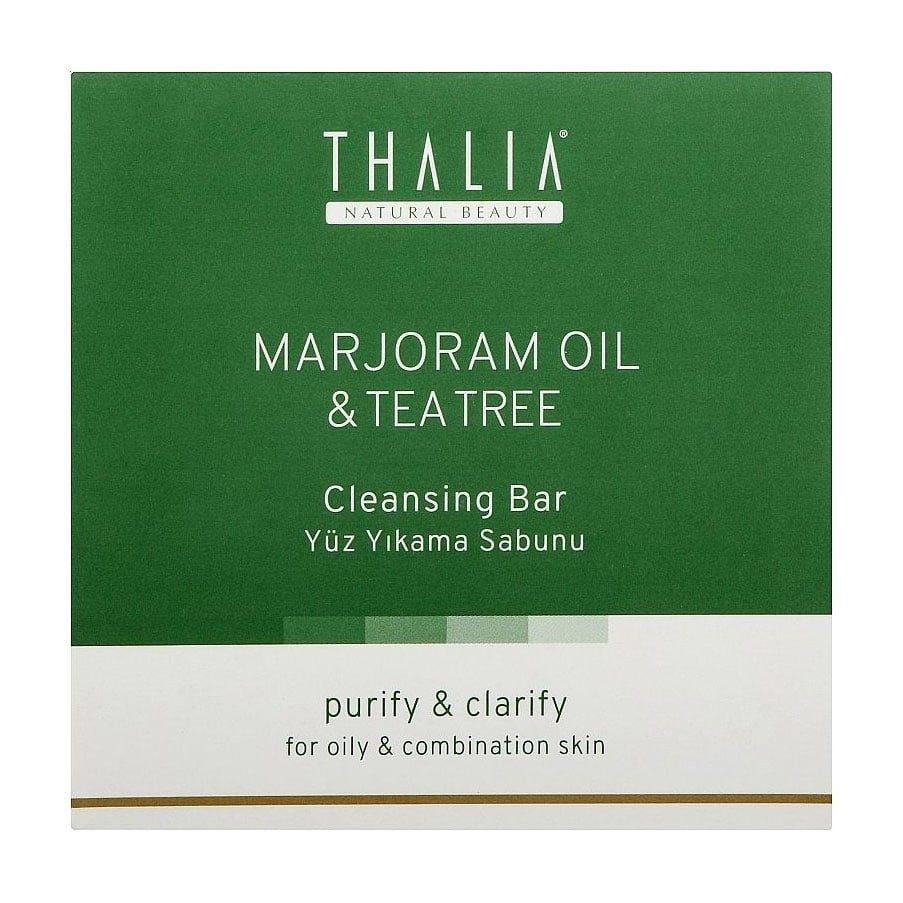 Глибоко очищувальне мило Thalia Marjoram Oil &amp; Tea Tree Cleansing Bar з майораном та чайним деревом, 110 г