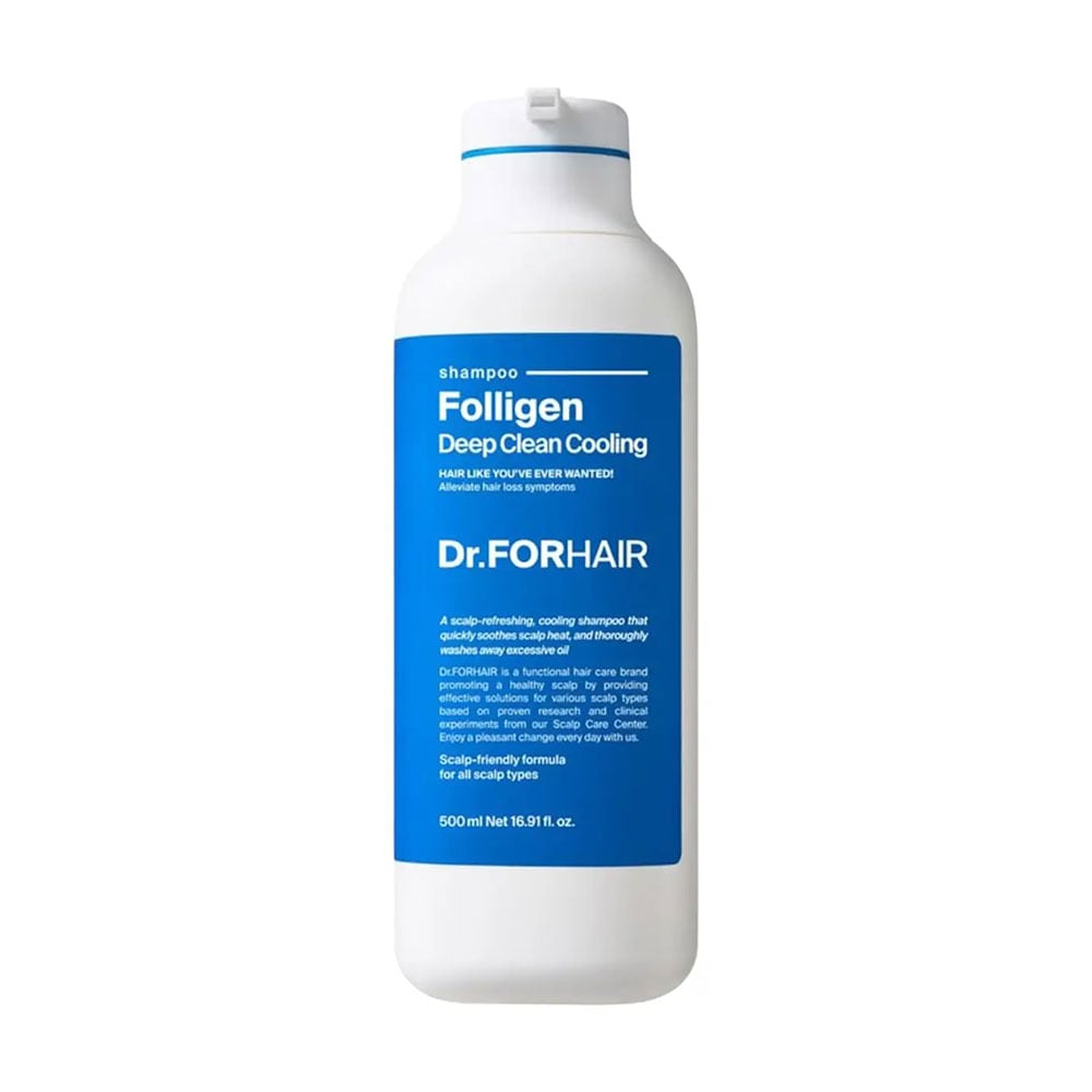 Глибокоочищувальний шампунь для волосся Dr.FORHAIR Folligen Deep Clean Cooling Shampoo з ефектом охолодження, 500 мл