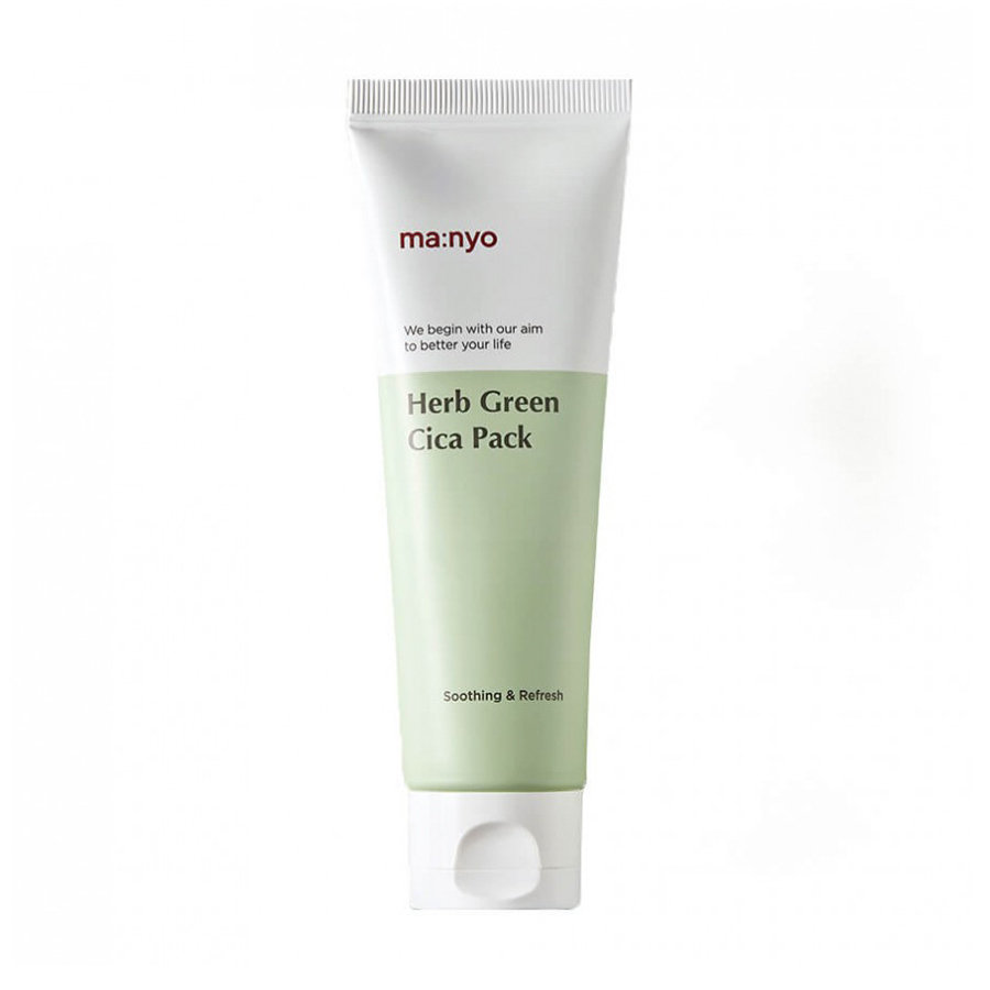 Глиняна маска для обличчя Manyo Herb Green Cica Pack заспокійлива із зеленим чаєм, 75 мл