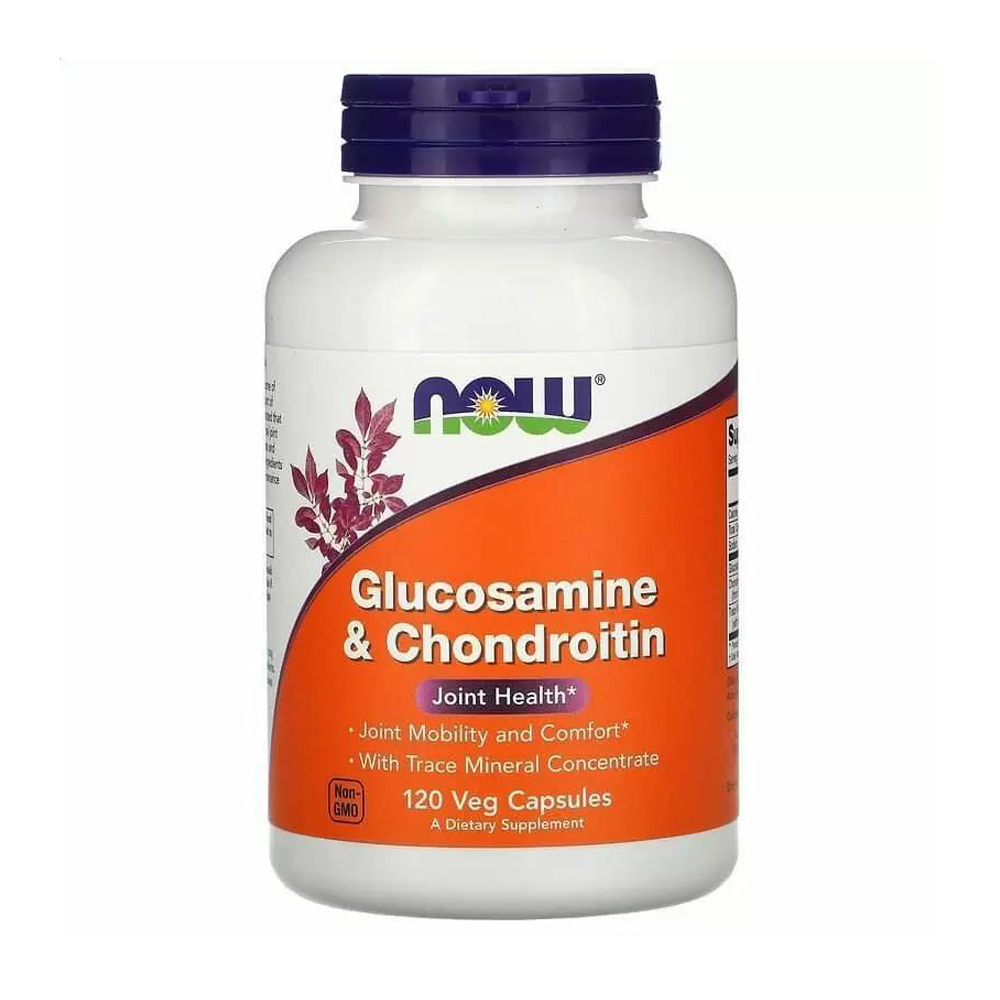 Глюкозамін та хондроїтин NOW foods Glucosamine &amp; Chondroitin, 120 вегетаріанських капсул