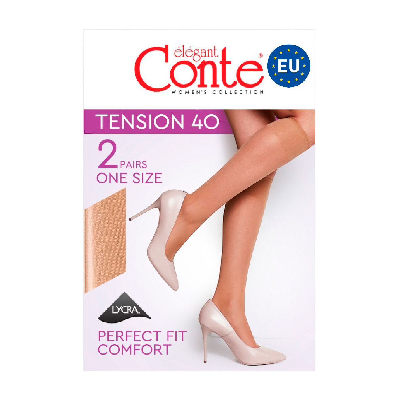 Гольфи жіночі Conte elegant Tension 40 DEN, Nero, розмір 23-25, 2 пари