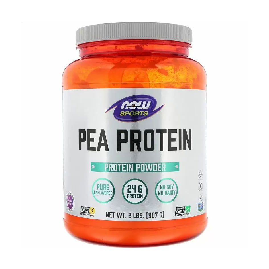 Гороховий білок Now Foods Pea Protein Powder натуральний, без смакових добавок, в порошку, 907 г