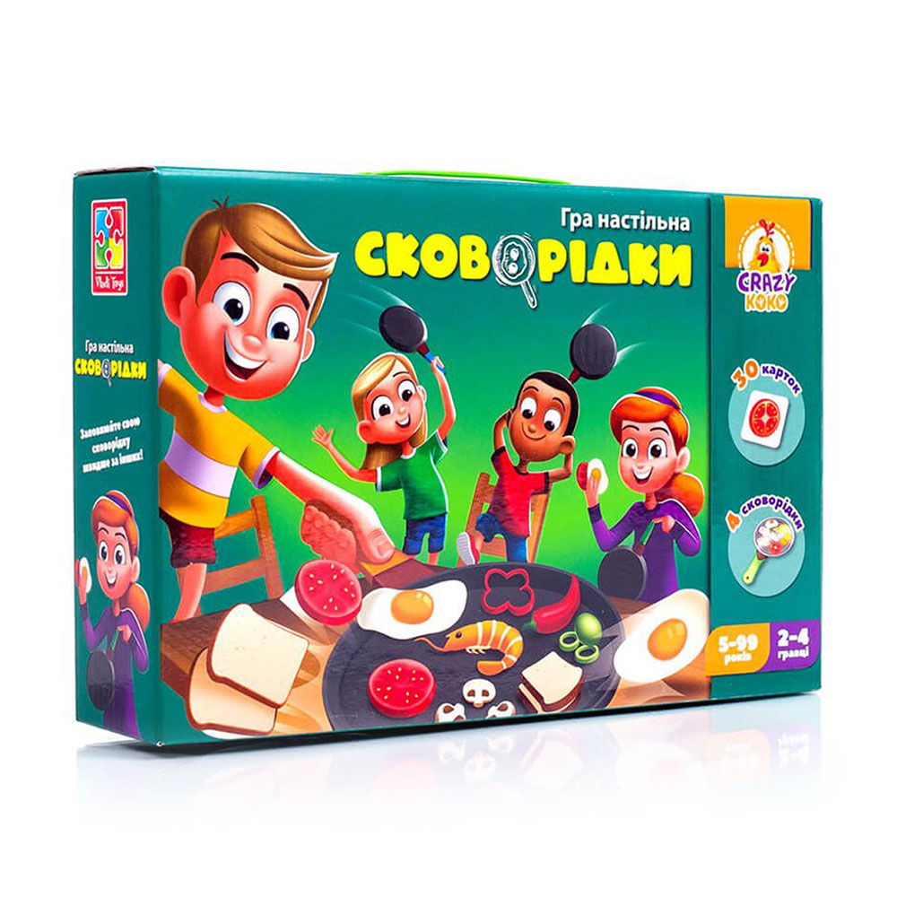 Гра на швидкість Vladi Toys Сковорідки, українською мовою, 35 деталей, від 5 років (VT2309-01)