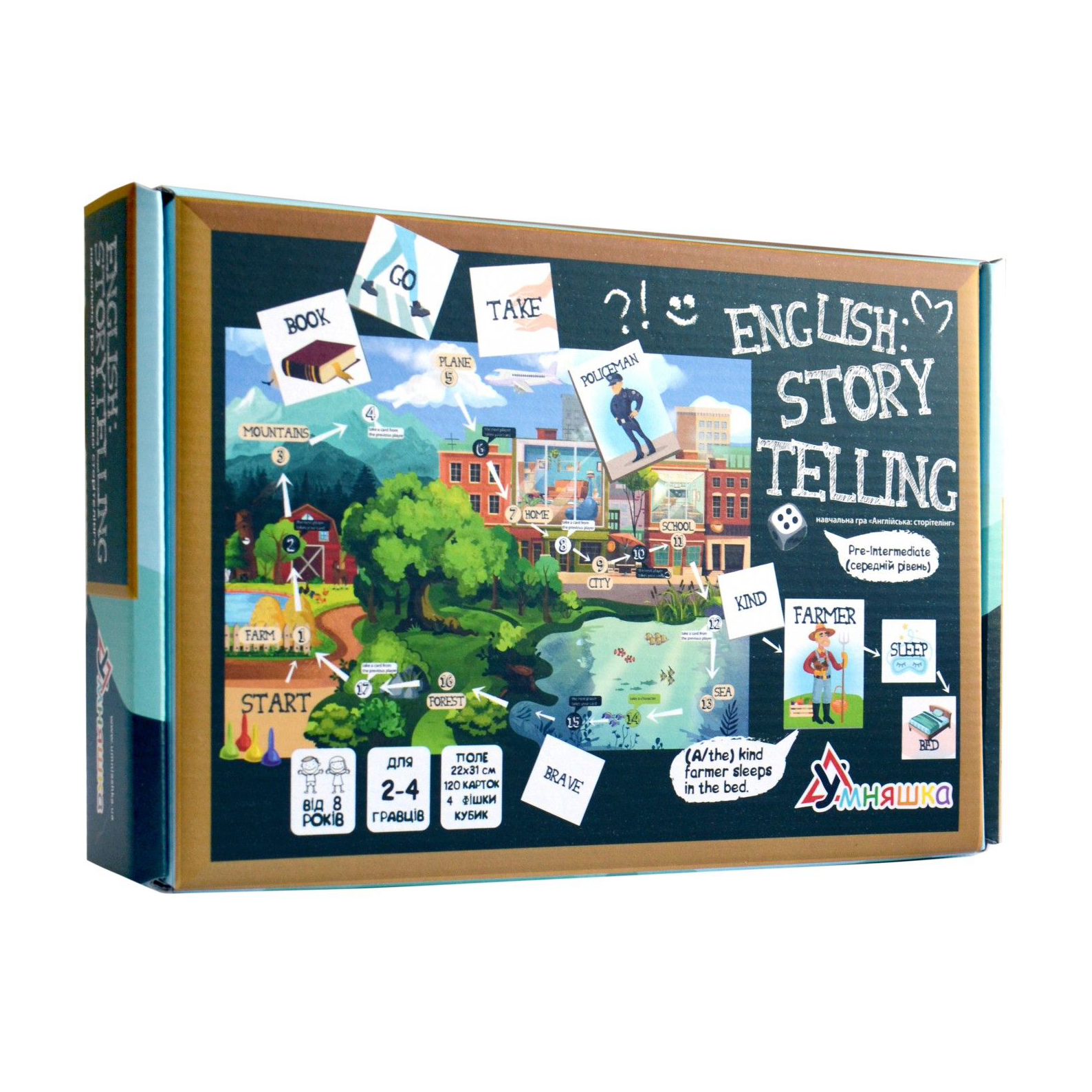 Гра навчальна настільна Умняшка English Storytelling, від 8 років (2101)