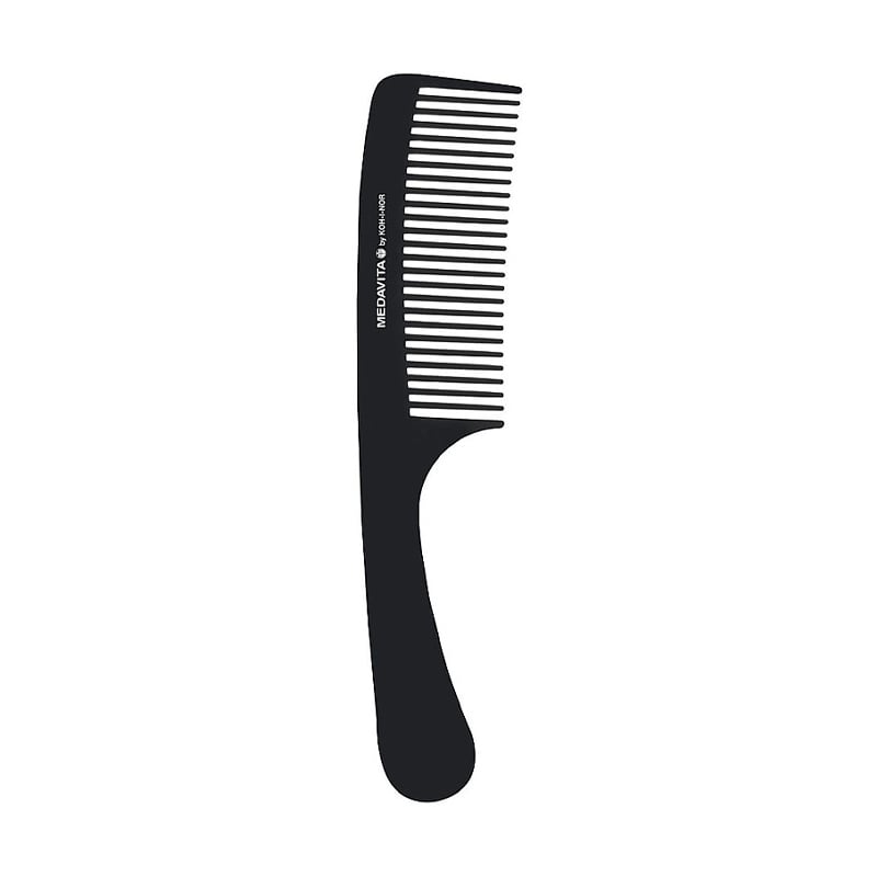 Гребінь Medavita Precision Comb Medium Tooth Handle карбоновий із середніми зубцями, чорний, 1 шт