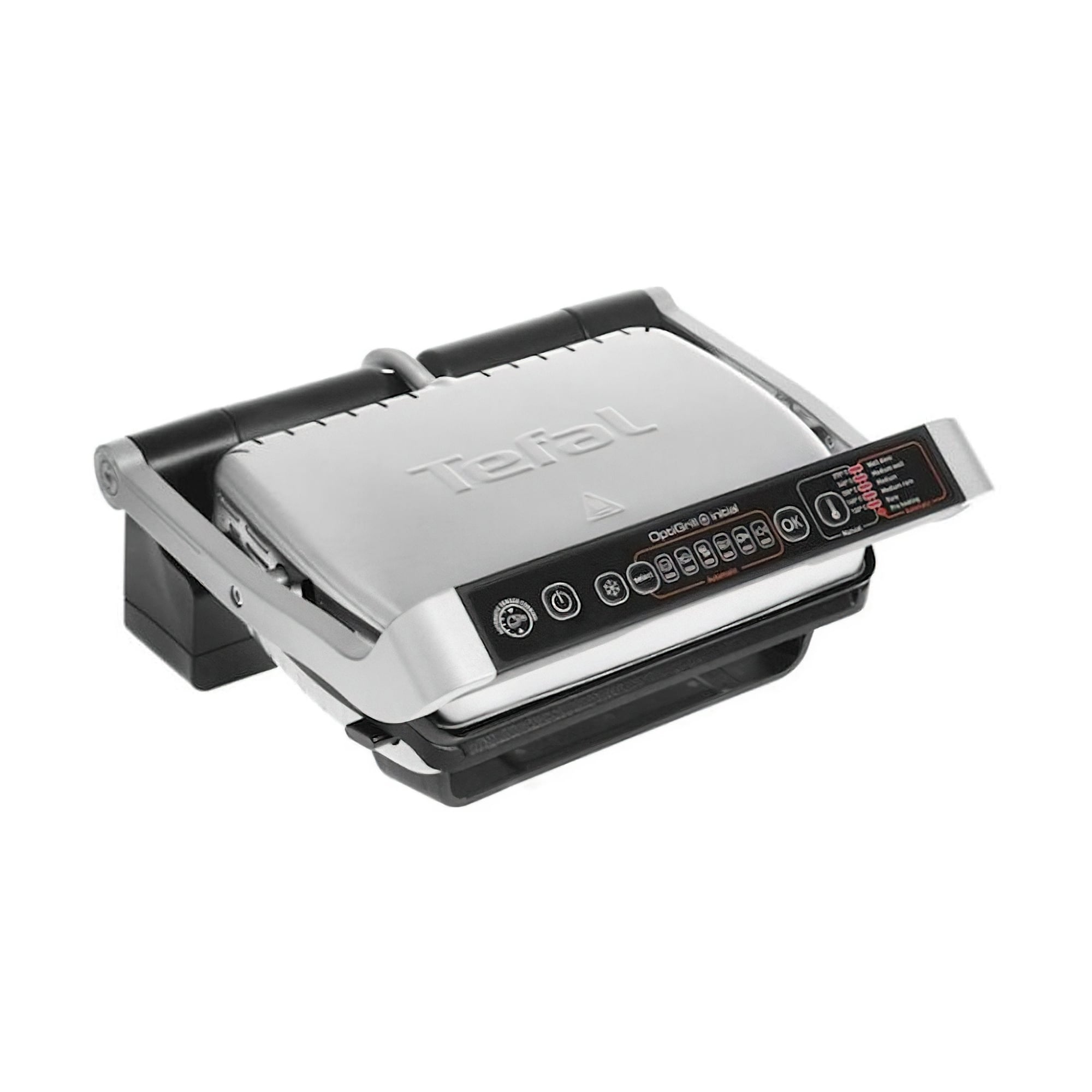 Гриль притискний Tefal OptiGrill+ Initial чорно-сріблястий (GC706D34)
