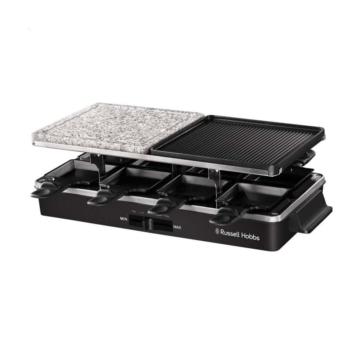Гриль-раклетниця 3 в 1 Russell Hobbs Multi Raclette 3 In 1 чорний, 1400 Вт (26280-56)