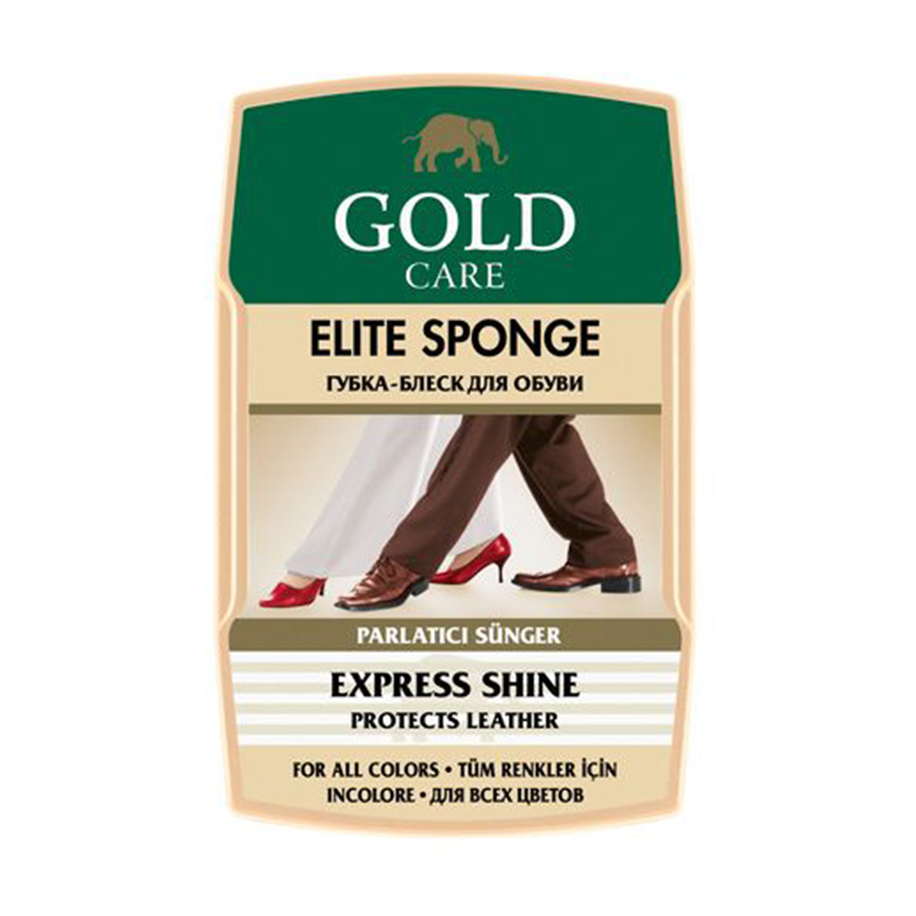 Губка-блиск для взуття Gold Care Elite Sponge Express Shine Безбарвний, 1 шт