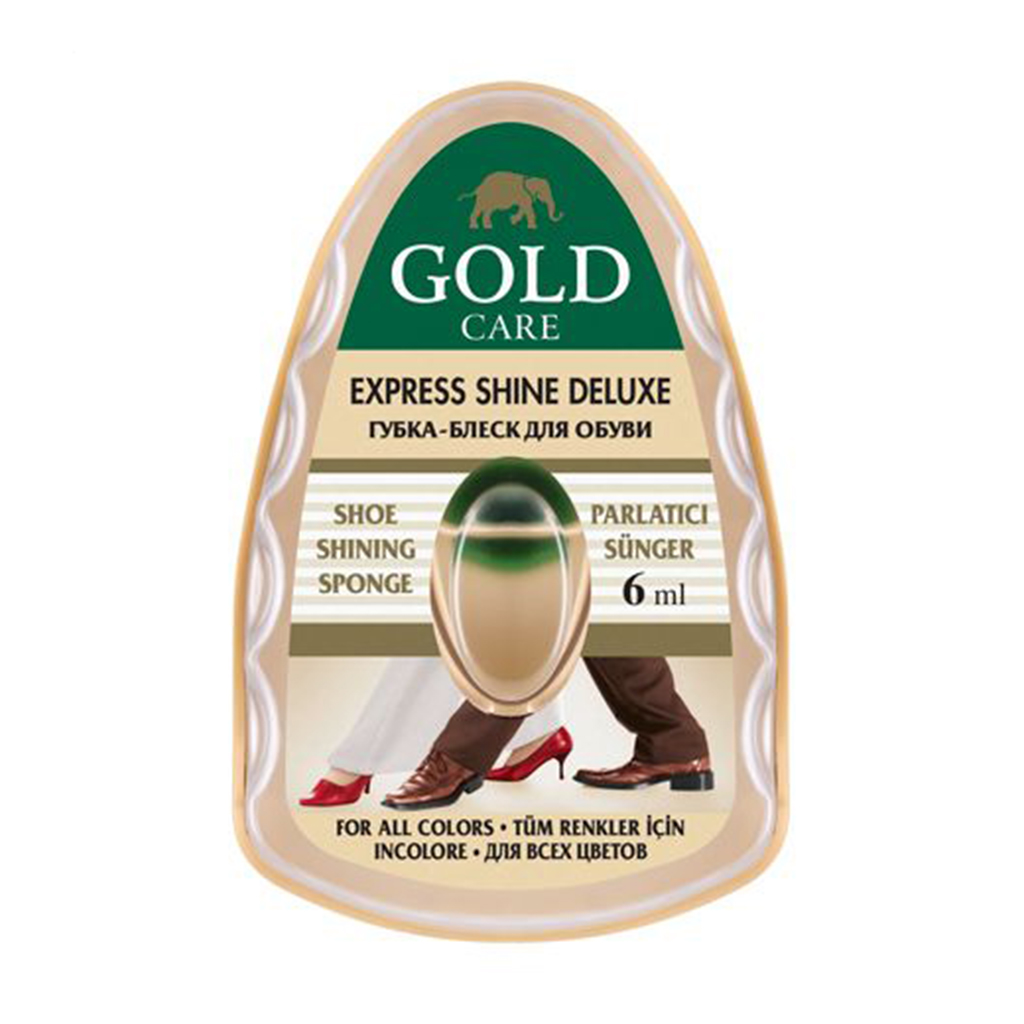 Губка-блиск для взуття Gold Care Express Shine Deluxe Безбарвний, 6 мл