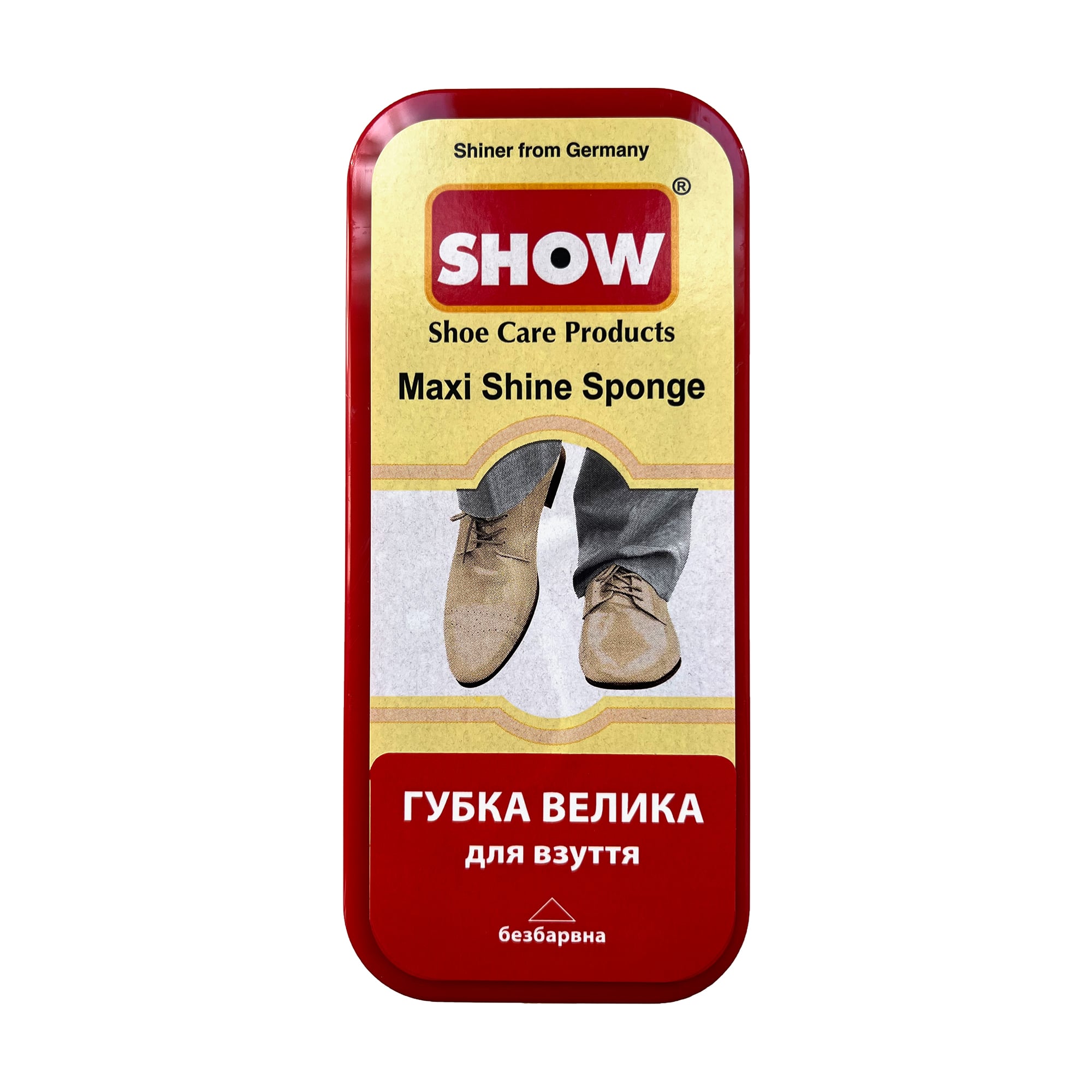 Губка-блиск для взуття SHOW Maxi Shine Sponge велика, безбарвна, 1 шт