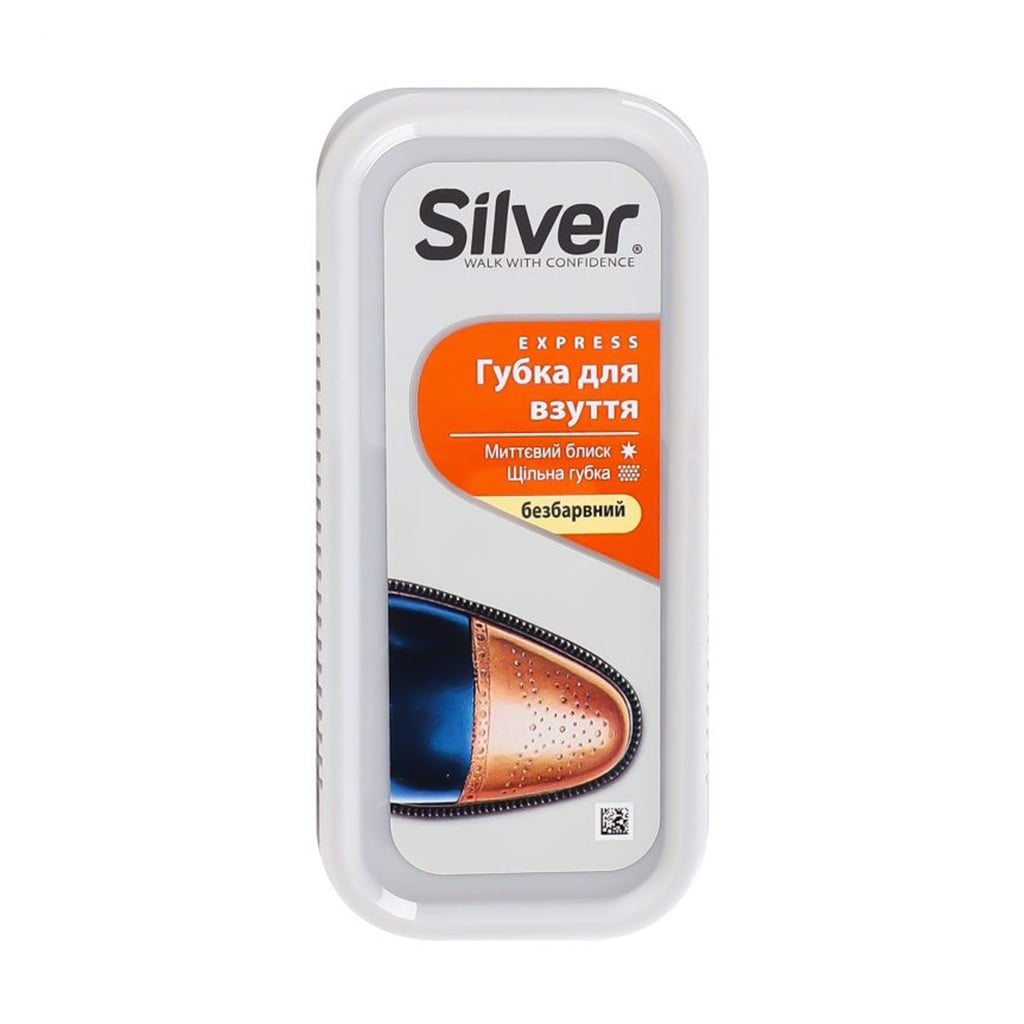 Губка-блиск для взуття Silver широка, безбарвна