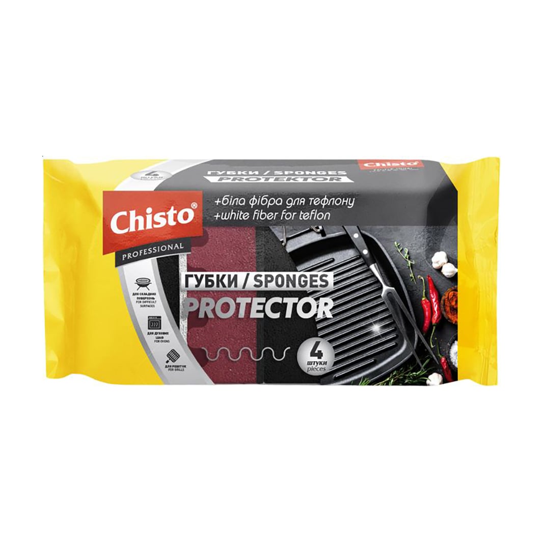 Губки кухонні Chisto Protector, 4 шт