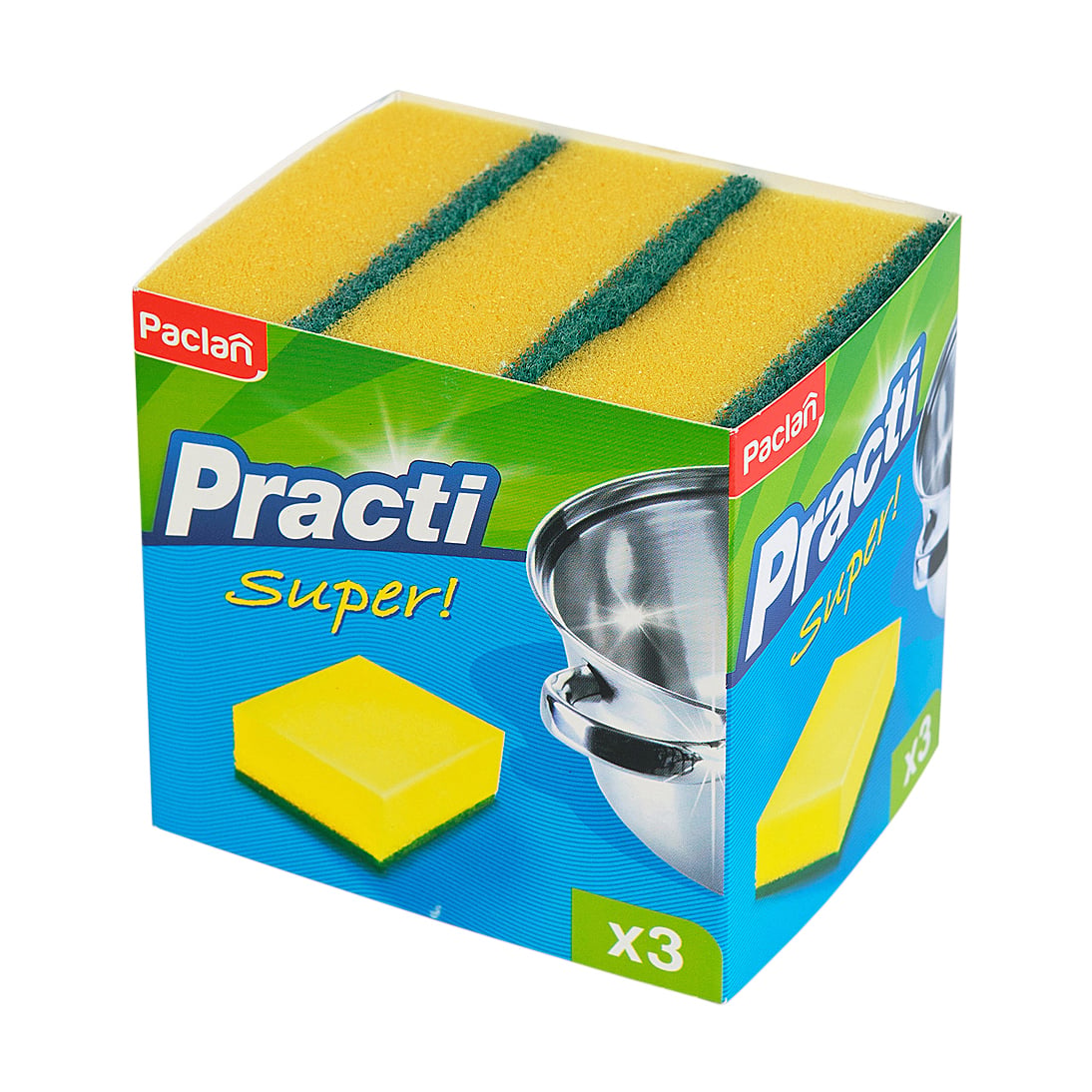 Губки кухонні Paclan, 3 шт