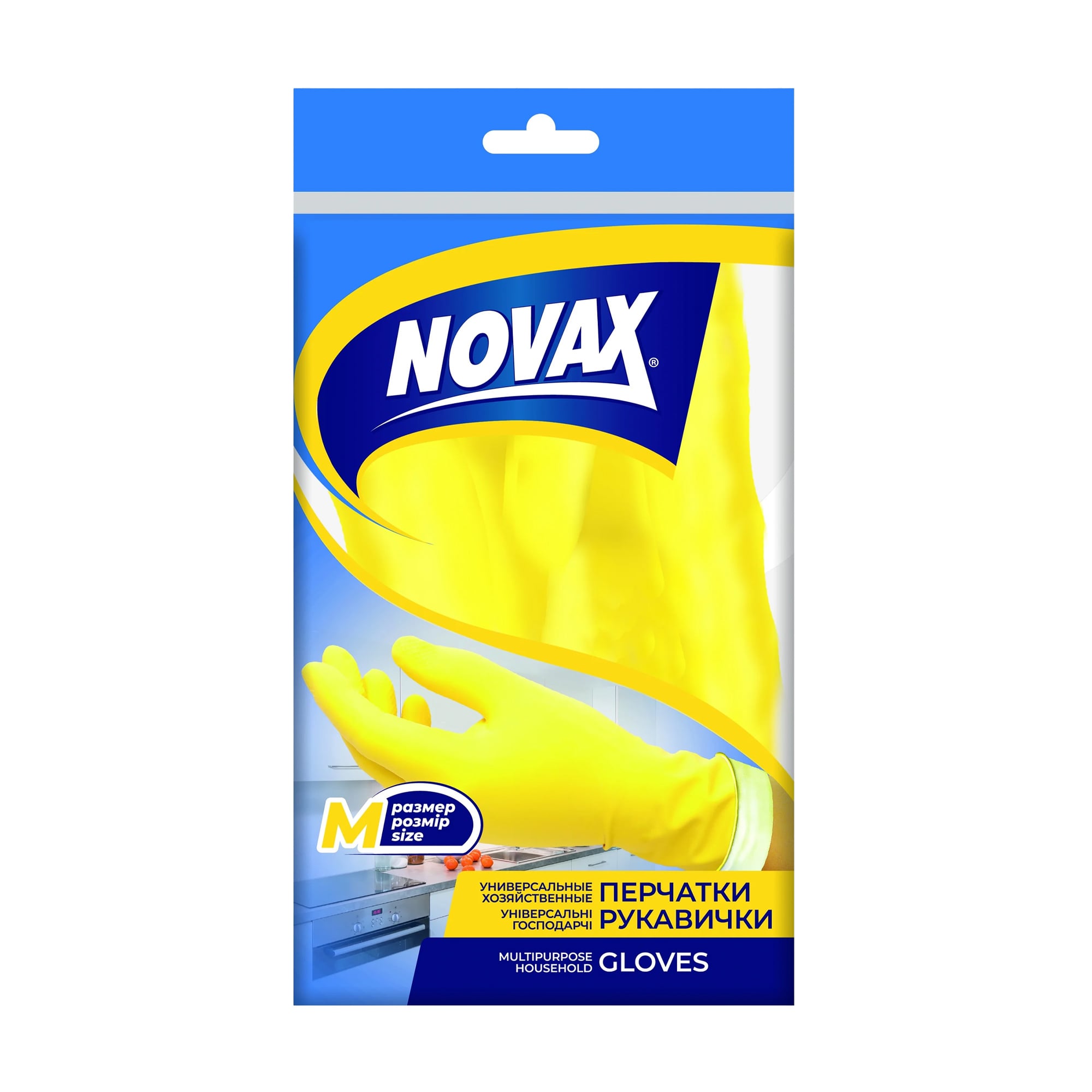 Гумові рукавички NOVAx зміцнені, розмір M, 1 пара