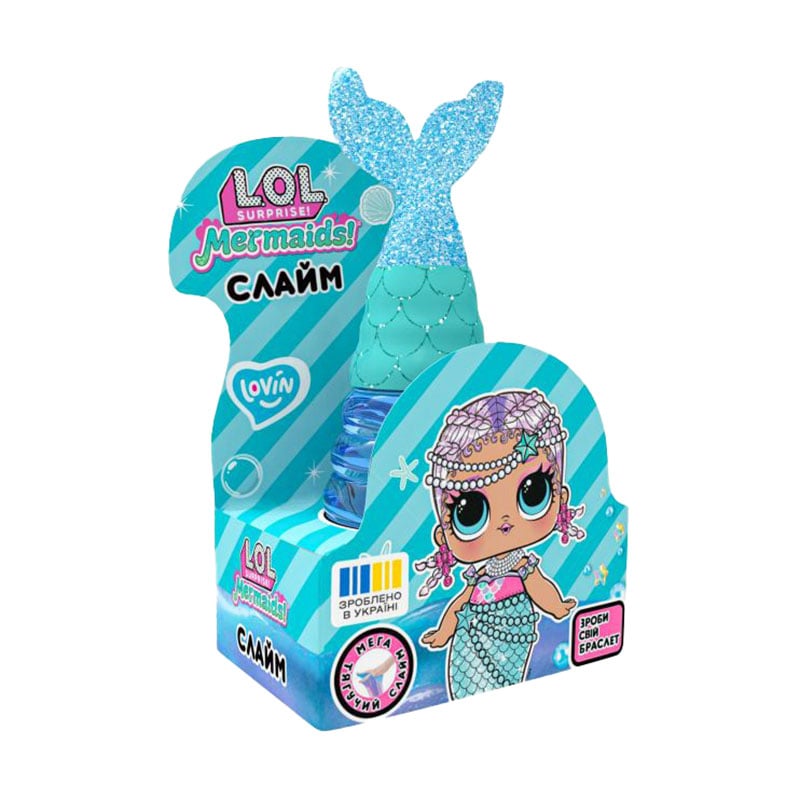 Іграшка-антистрес слайм Lovin L.O.L. Surprise! Русалка, блакитна, від 5 років, 250 мл (LOL80196)