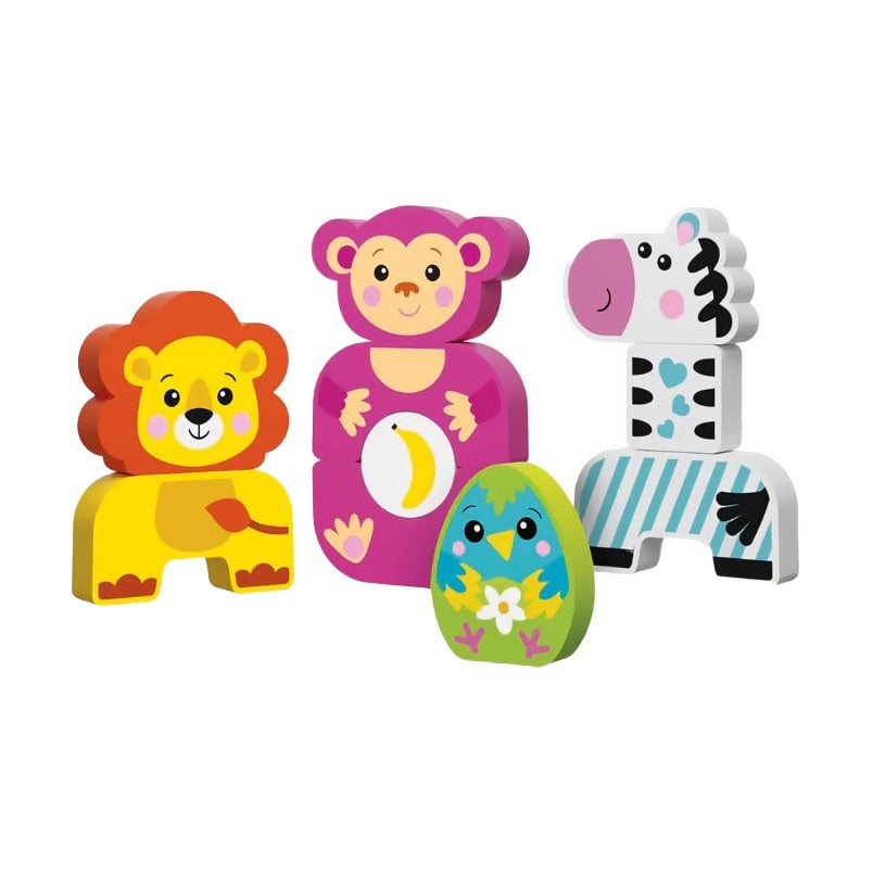 Іграшка дерев'яна Kids Hits Monkey And Friends від 1 року, 21.4*21.9*5.5 см (KH20/005)