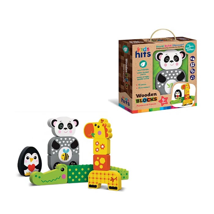 Іграшка дерев'яна Kids Hits Panda And Friends від 1 року, 21.4*21.9*5.5 см (KH20/006)
