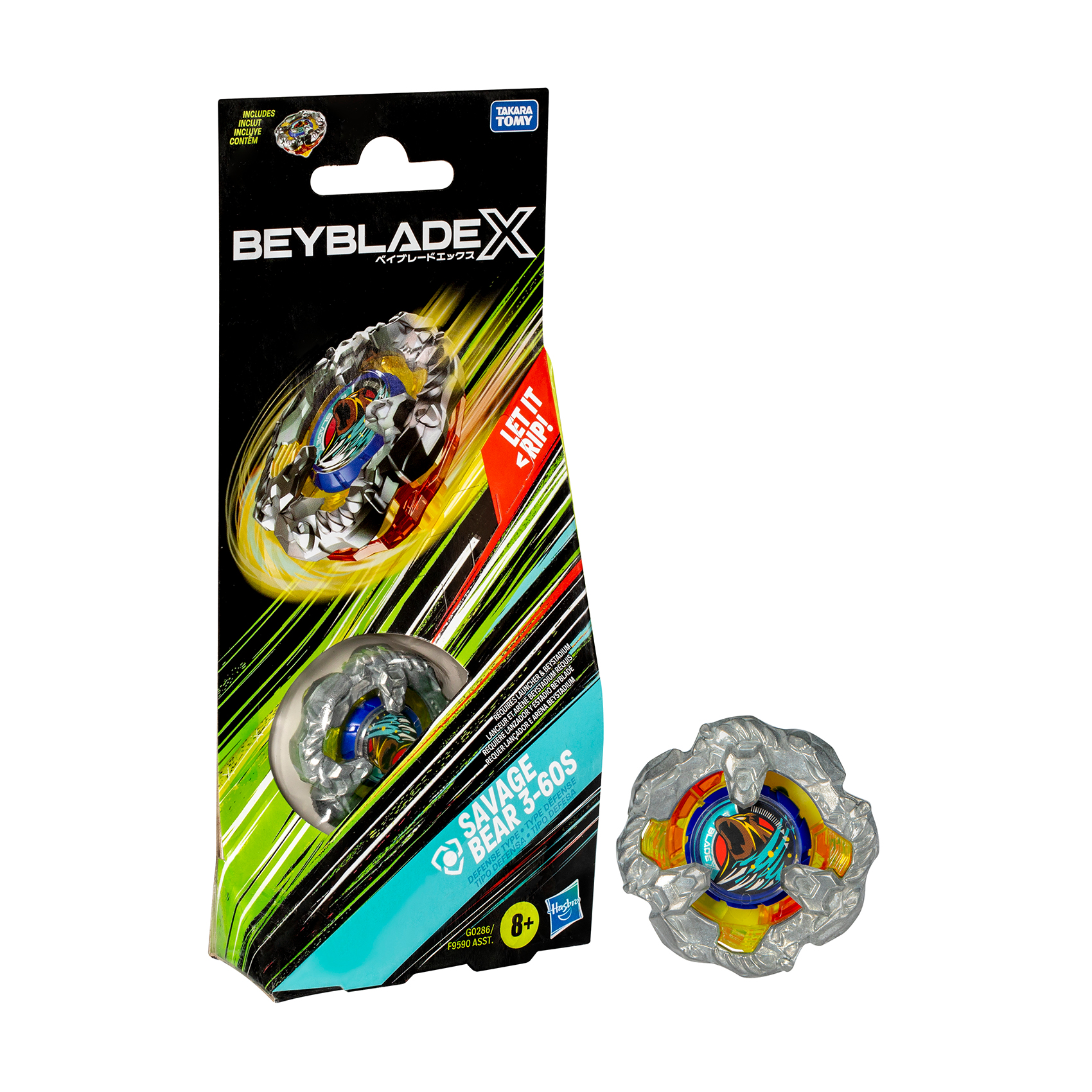 Іграшка-дзиґа Beyblade X Savage Bear від 8 років, 20*3.17*8.89 см (F9590/G0286)