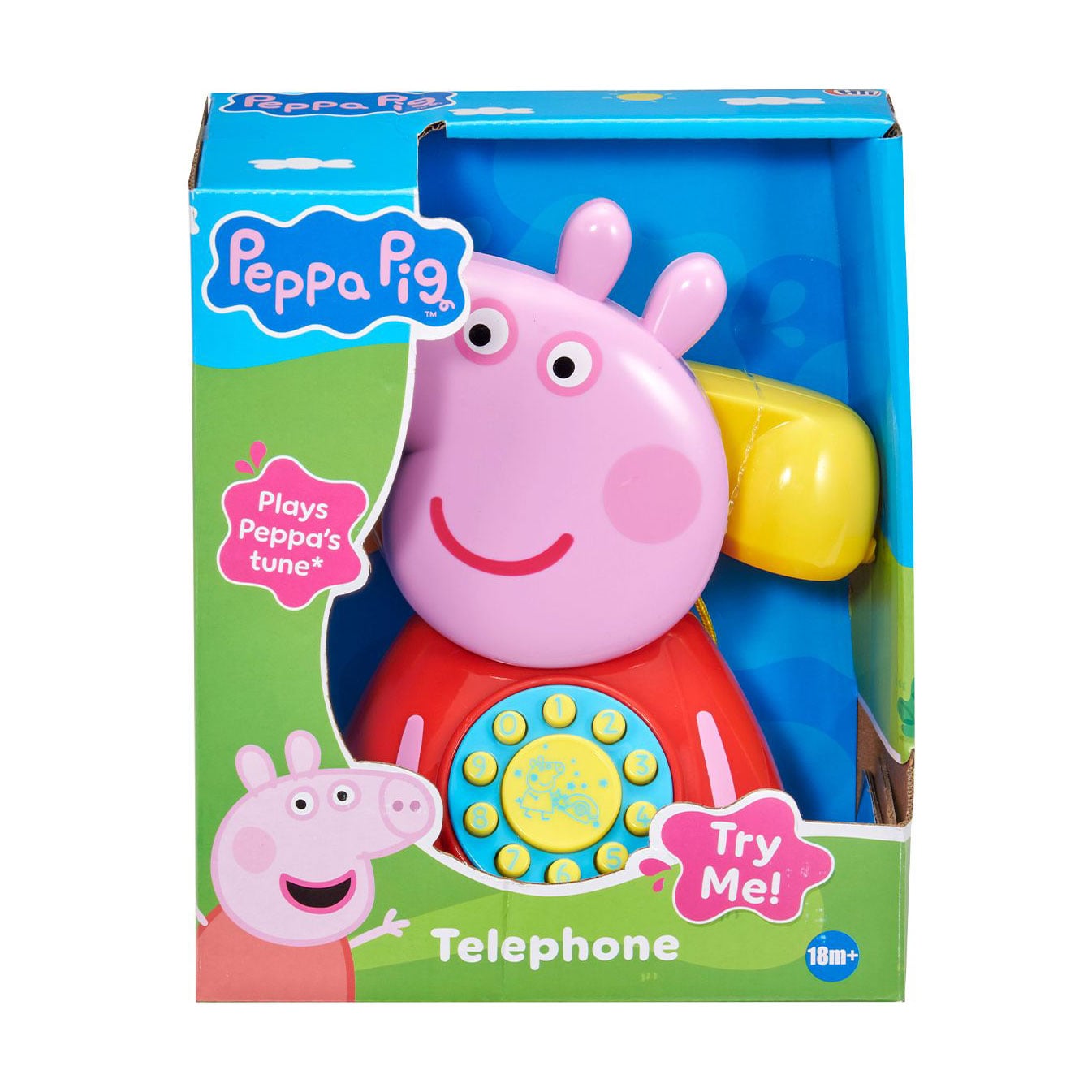 Іграшка-каталка на мотузочці Peppa Pig Телефон Пеппи, від 1.5 року (1684687)