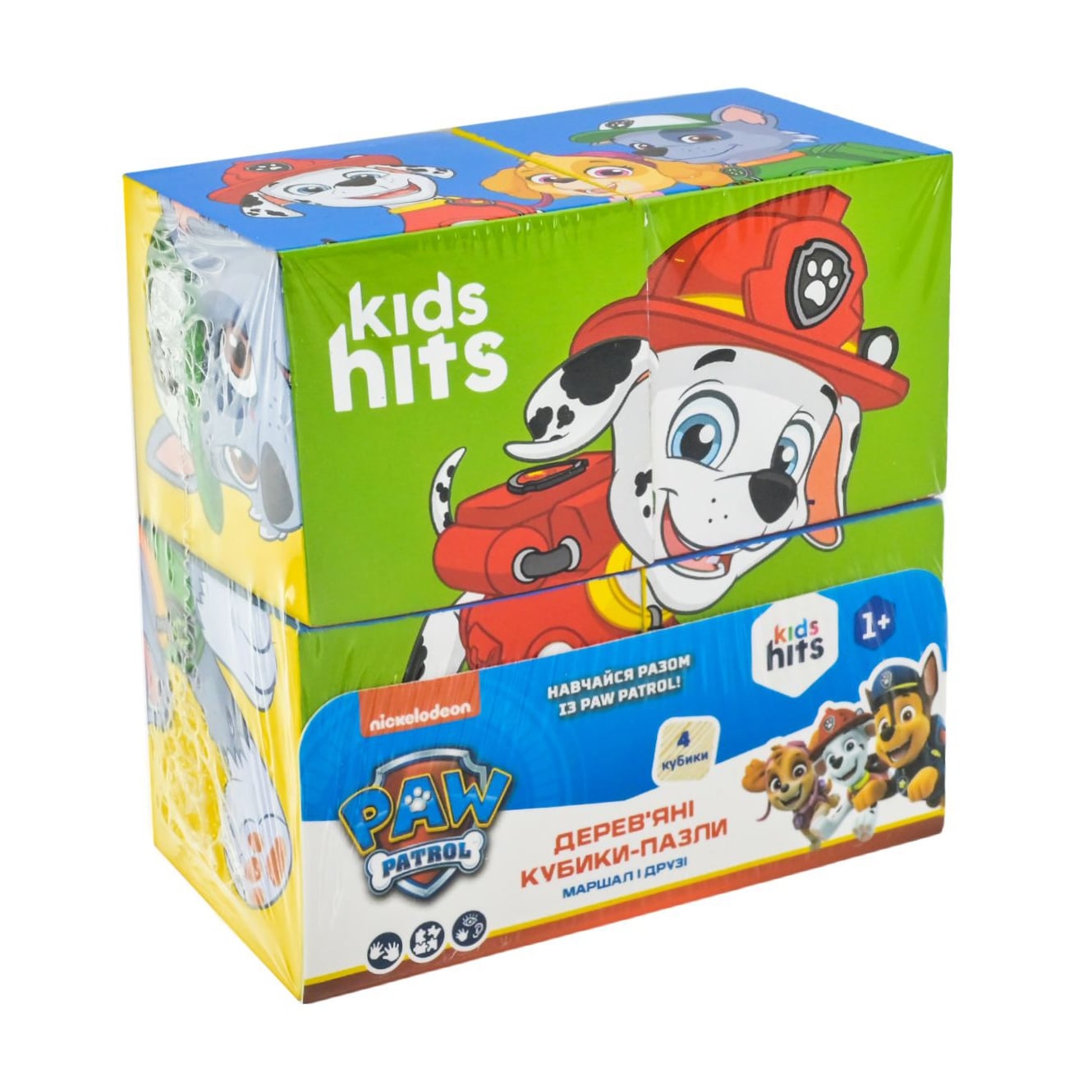 Іграшка Kids Hits Paw Patrol Дерев'яні кубики-пазли, від 1 року, 21*7.5*20 см (KH20/049)