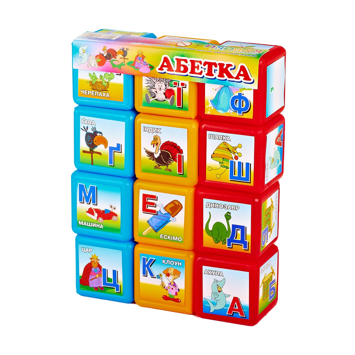 Іграшка Mtoys Кубики Абетка, українською мовою, від 3 років, 12 шт (06042)