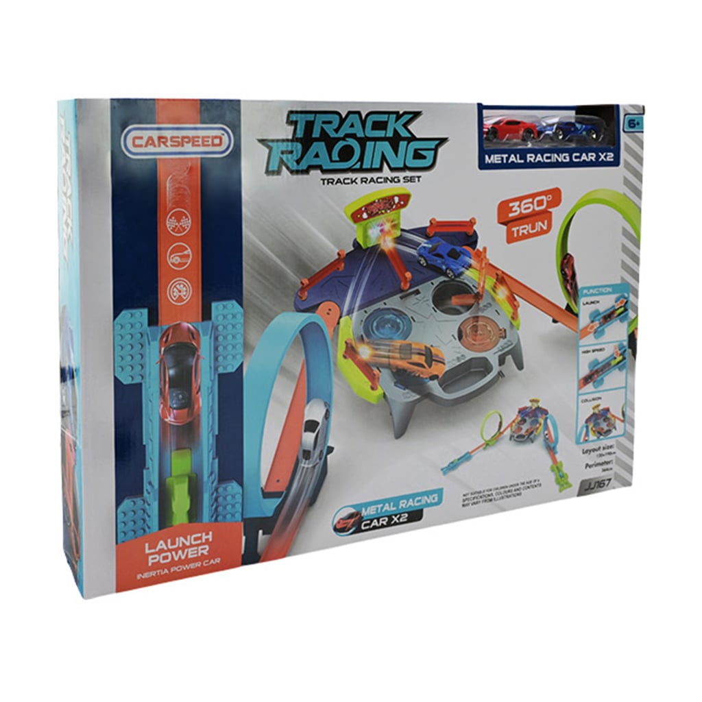 Іграшка трек Shantou Jinxing Track Racing  2 машинки, світло, звук, від 6 років, 57*7.6*37 см (JJ167)
