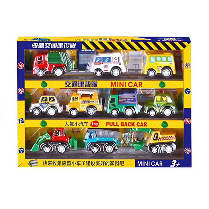 Іграшковий набір машинок Shantou Jinxing у коробці, від 3 років, 23.5*18.5*4 см, 10 шт (5857)