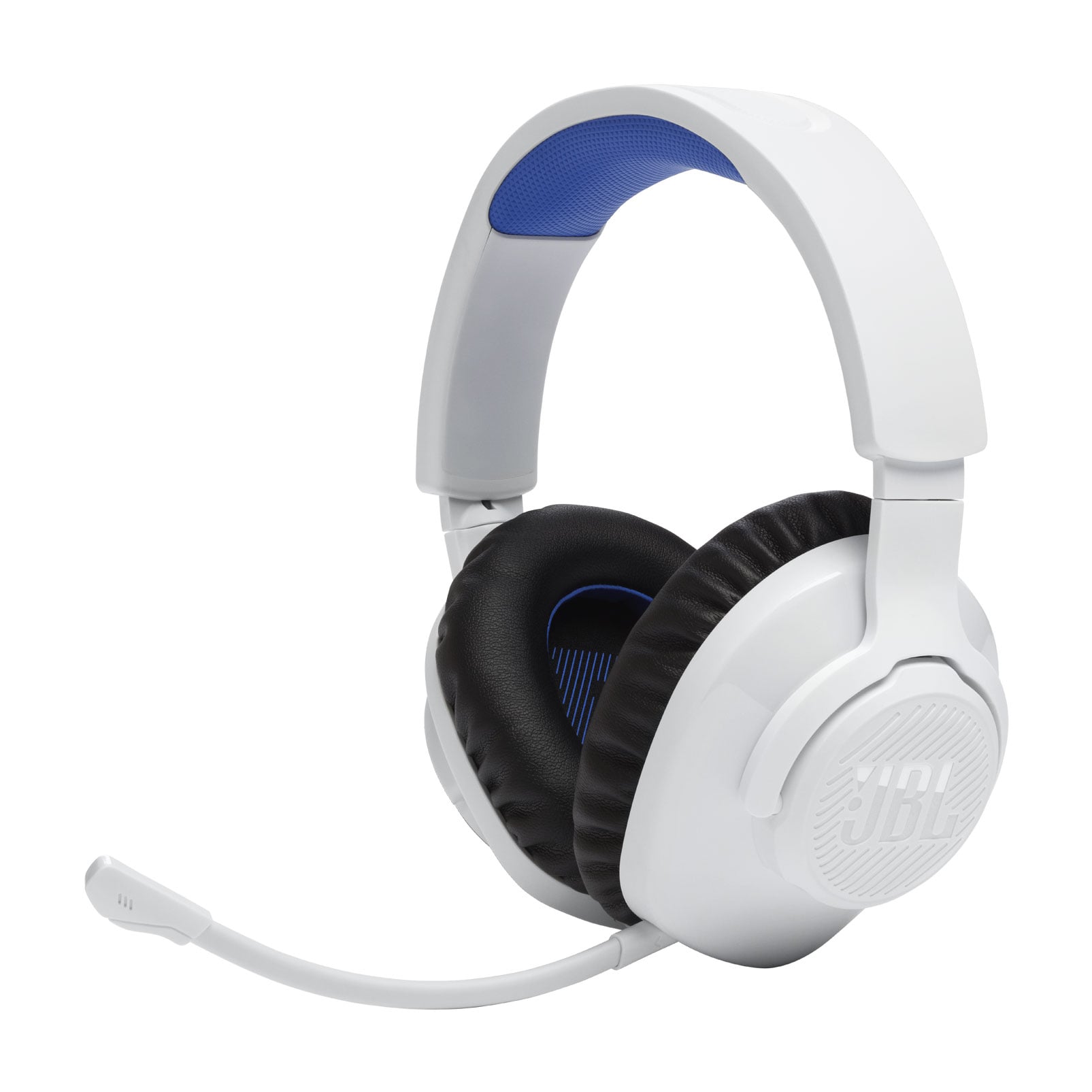 Ігрова гарнітура бездротова JBL Quantum 360P Console Wireless, білі/блакитні (JBLQ360PWLWHTBLU)