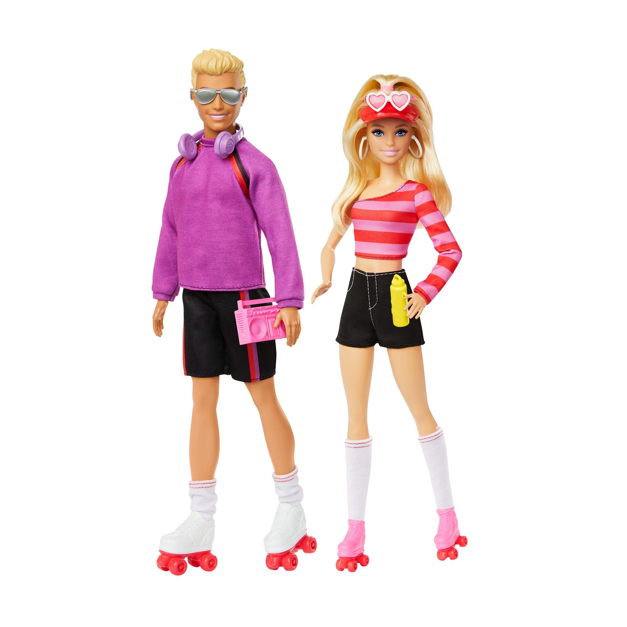 Ігровий набір Barbie Барбі та Кен на роликах удвох, від 3 років, 32.8*25.6*6.3 см, 10 деталей (HXK90)