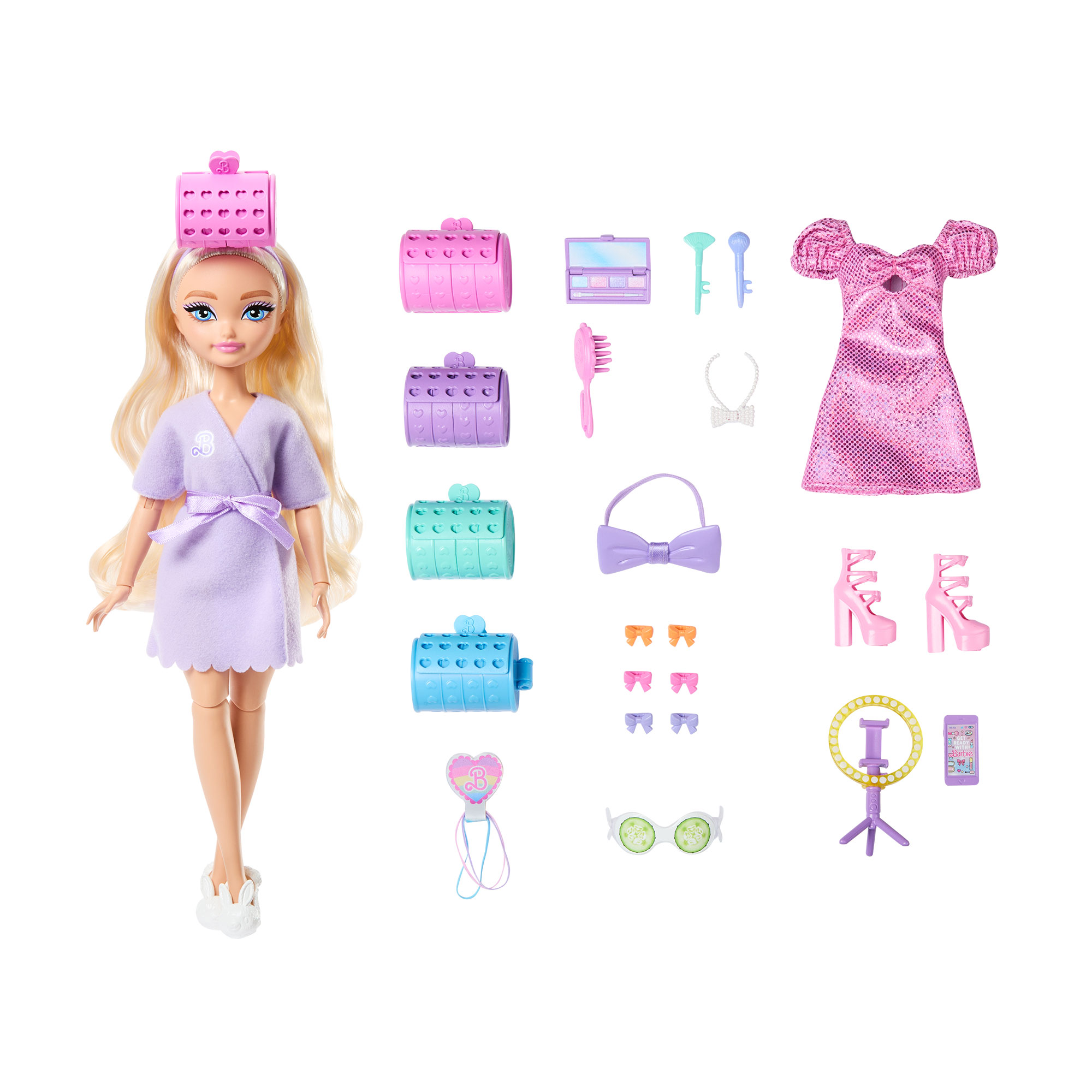Ігровий набір Barbie Dream Besties Малібу Мій ранок краси, з аксесуарами, від 4 років (JGG38)