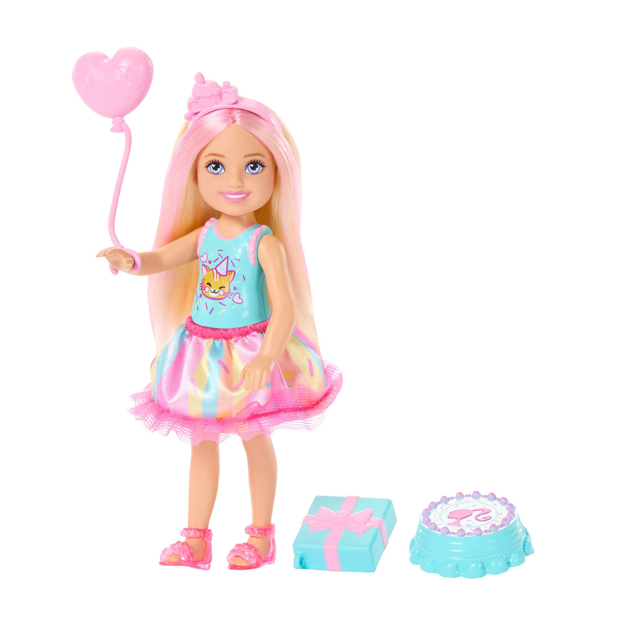 Ігровий набір Barbie Вечірка іменинниці з лялькою Челсі, з аксесуарами, від 3 років, 14 см (JJB37)