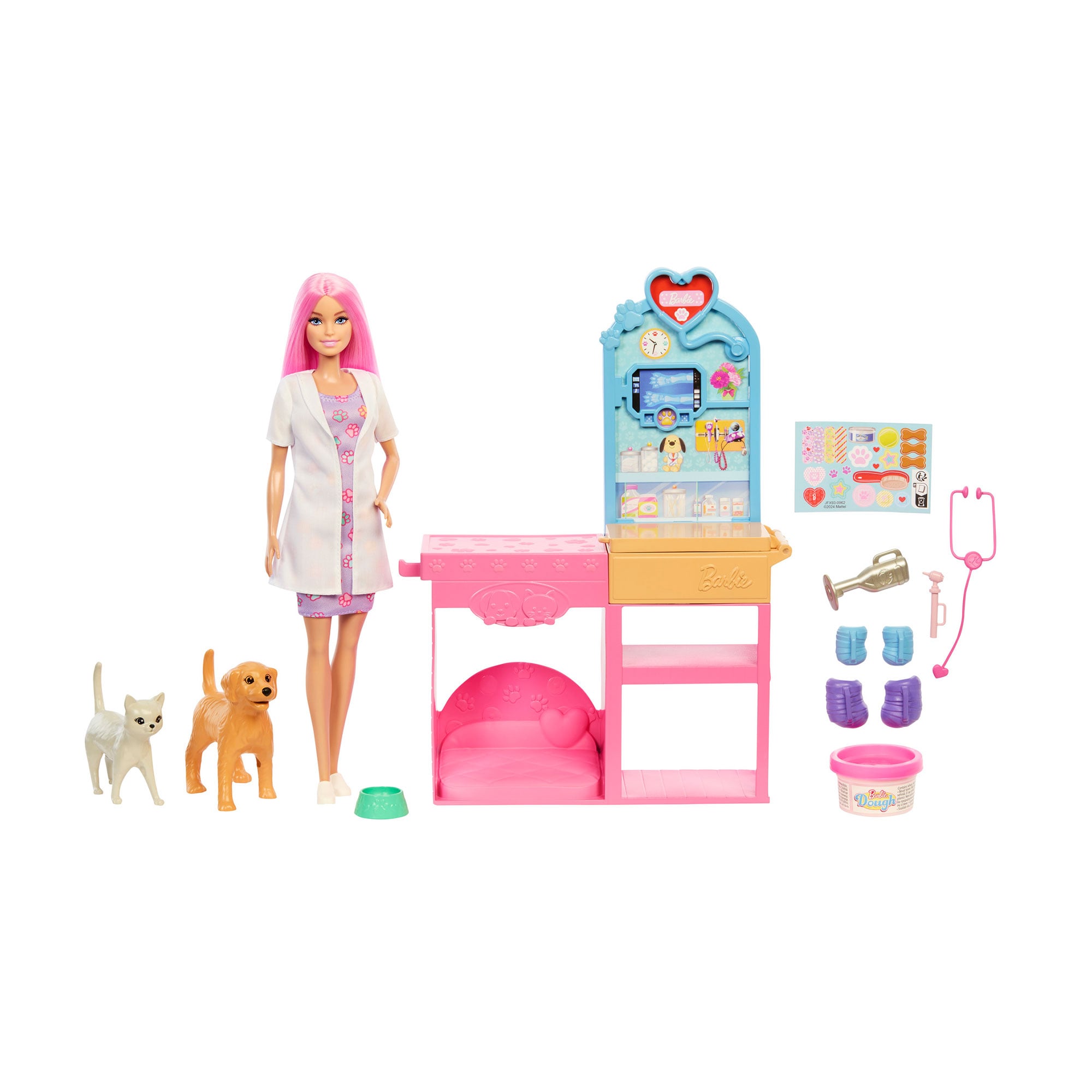 Ігровий набір Barbie Ветеринарна клініка для улюбленців, з аксесуарами, від 4 років (JFX93)