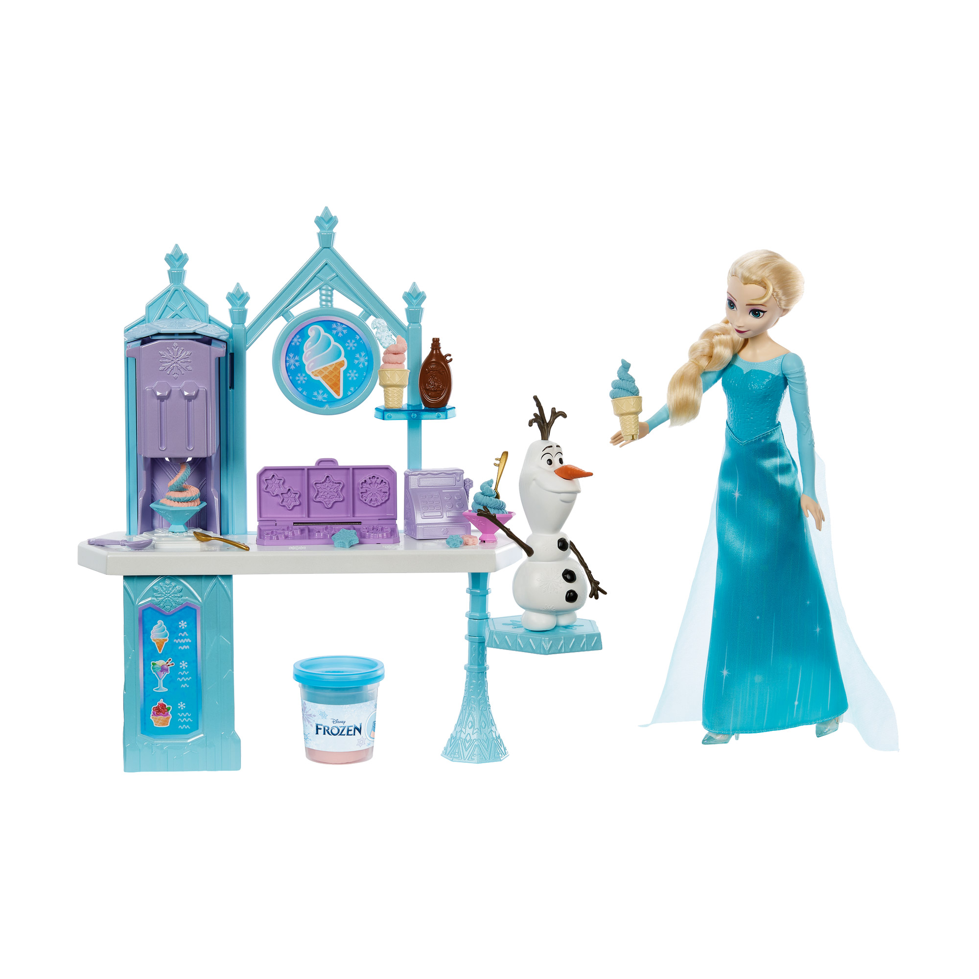 Ігровий набір Disney Frozen Крамниця морозива з Ельзою та Олафом, від 4 років, 41*8*32 см (HMJ48)