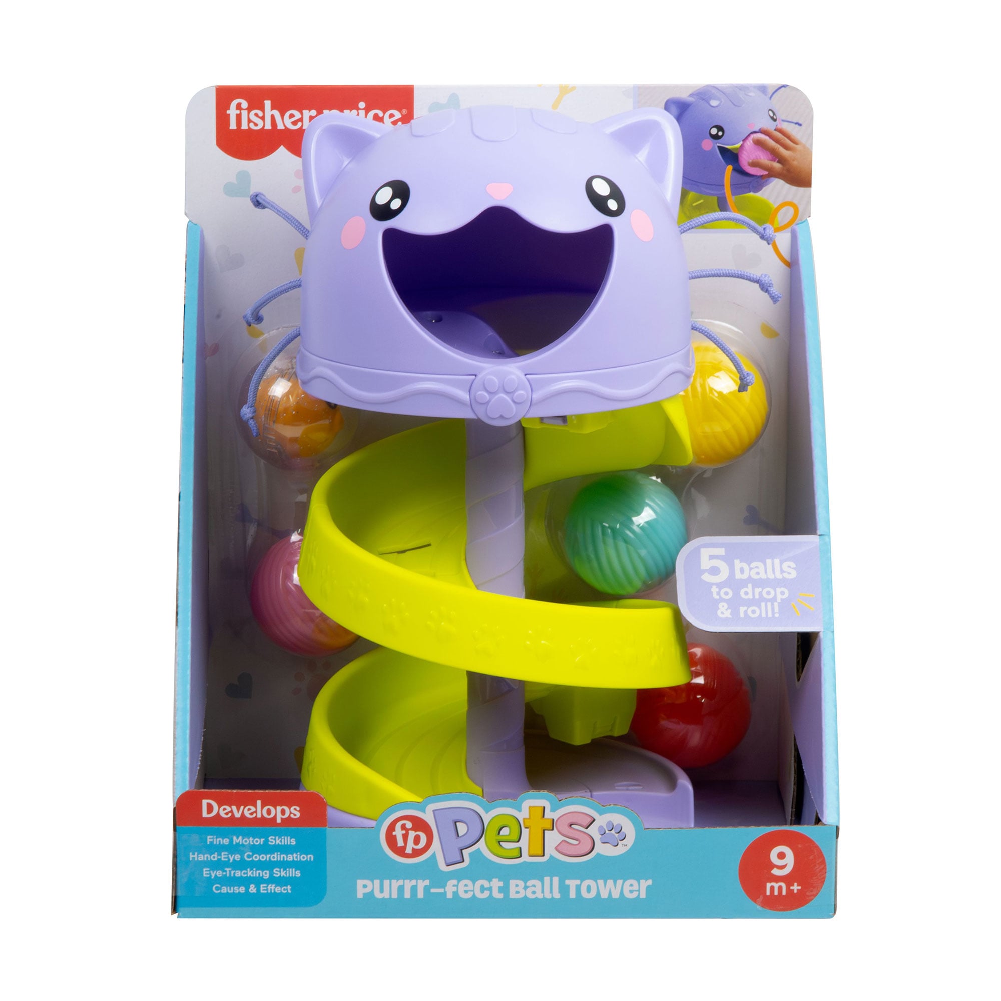 Ігровий набір Fisher-Price Весела вежа з кульками, від 9 місяців, 28*24*16 см (HTW92)