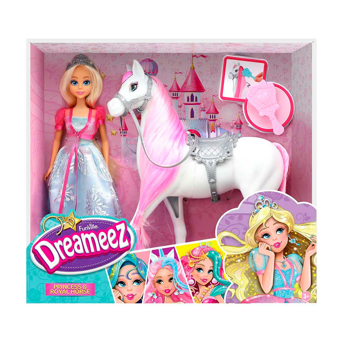 Ігровий набір Funville Dreameez Принцеса-вершниця, 33*39*8 см, від 3 років, 3 елементи (FV81047)