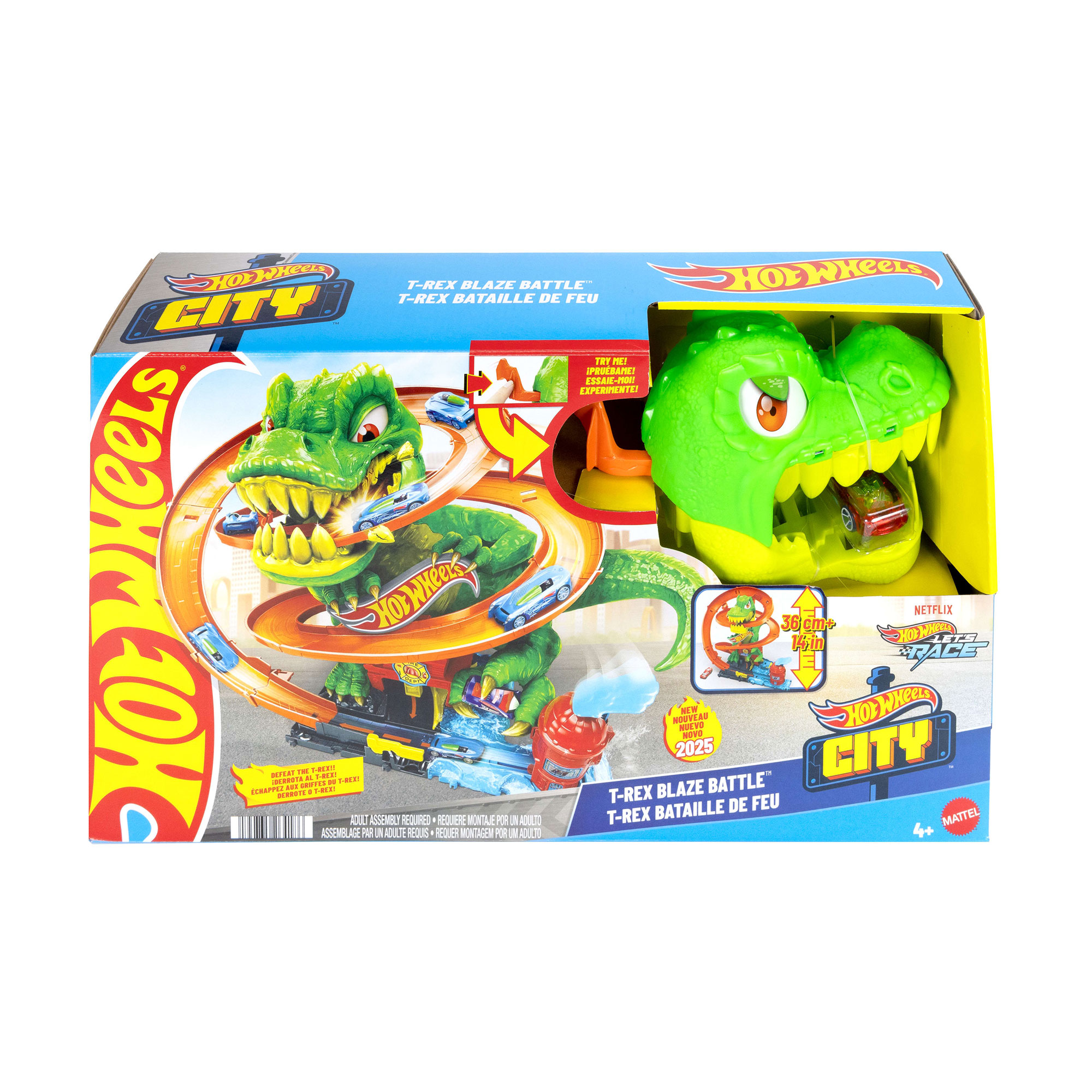 Ігровий набір Hot Wheels City Атака вогняного Ті-Рекса, від 4 років (JBM73)