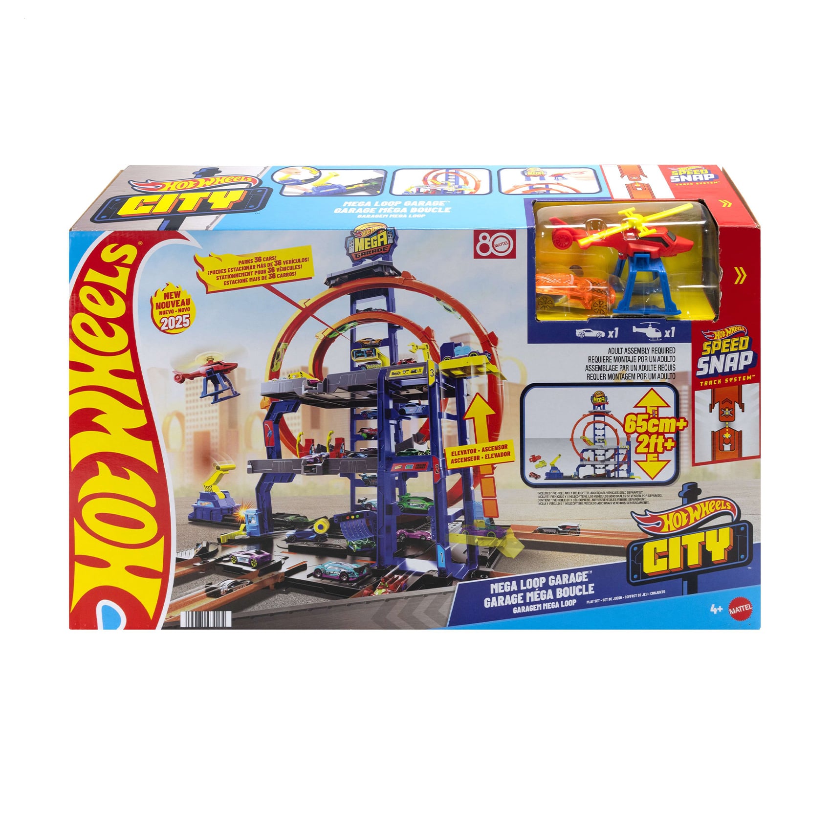 Ігровий набір Hot Wheels Гараж з мега петлею, від 4 років, 33.3*56*13.5 см (JBM74)