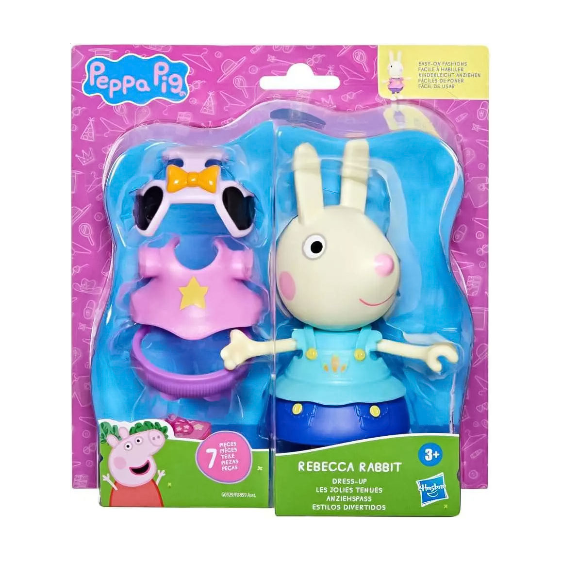 Ігровий набір Peppa Pig Модна пригода Одягни Ребекку, від 3 років, 15 см, 7 елементів (G0329)