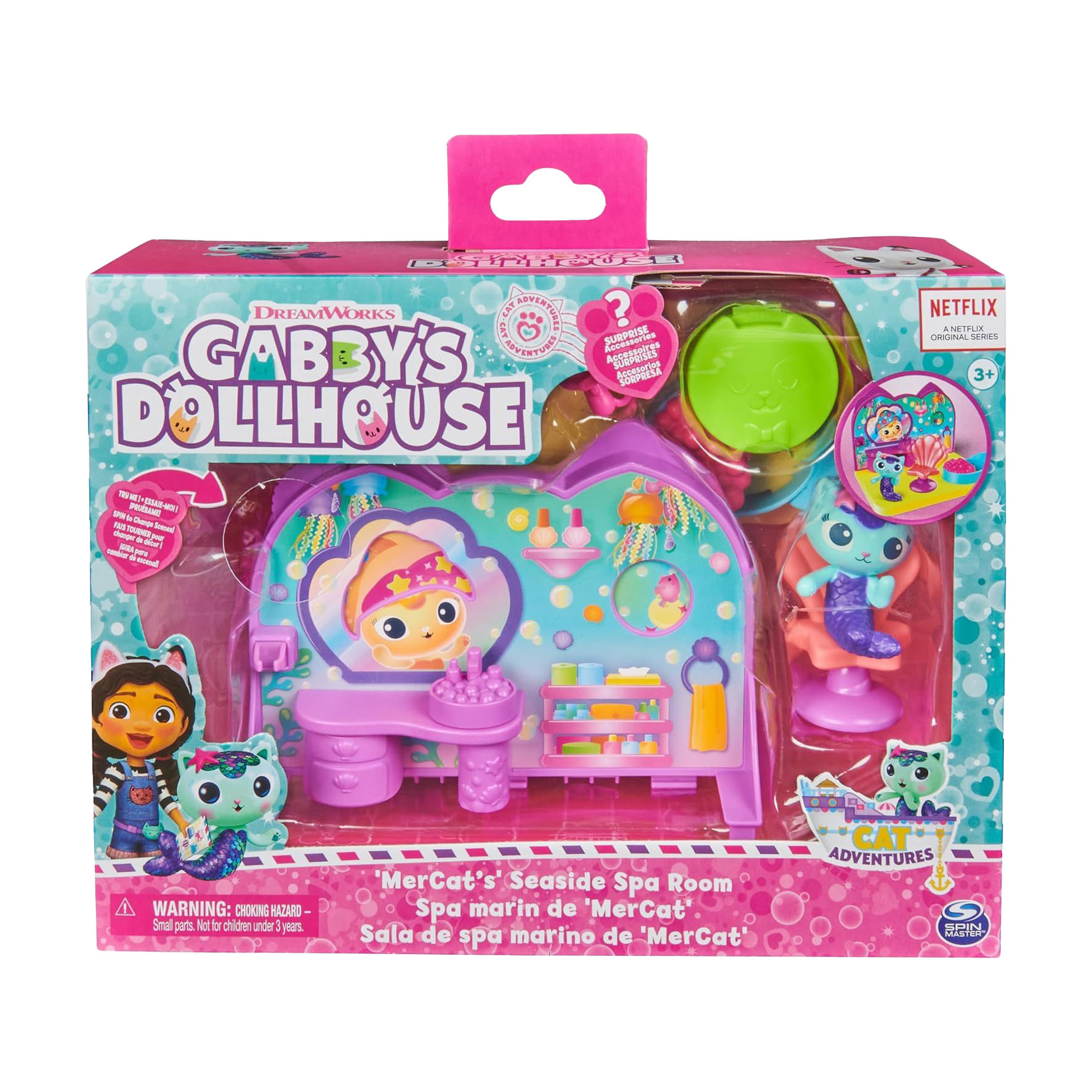 Ігровий набір Spin Master Gabby's Dollhouse Ляльковий будиночок Габбі: Морська Спа-кімната, від 3 років,  25.4*8.26*22.86 см (SM36203/6068286)
