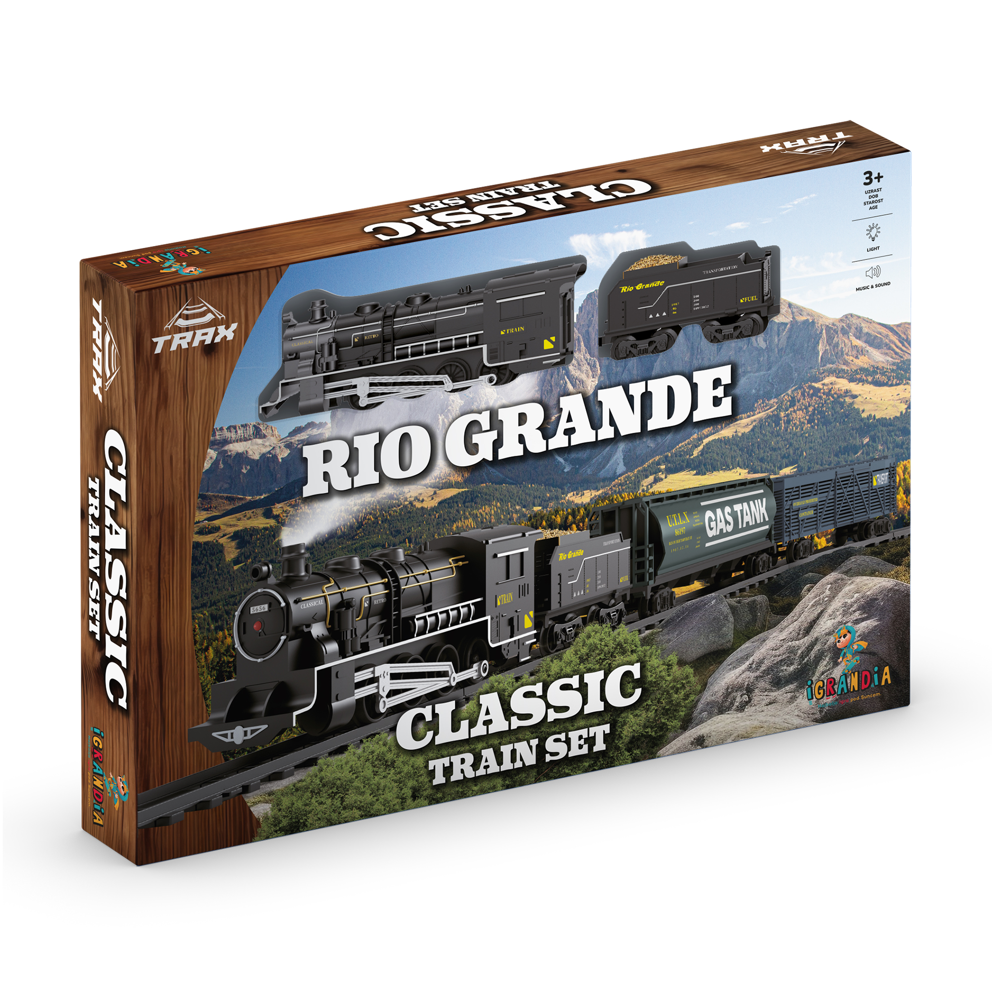 Ігровий набір Trax Rio Grande Classic Train Set Залізниця, від 3 років (1601C-1)