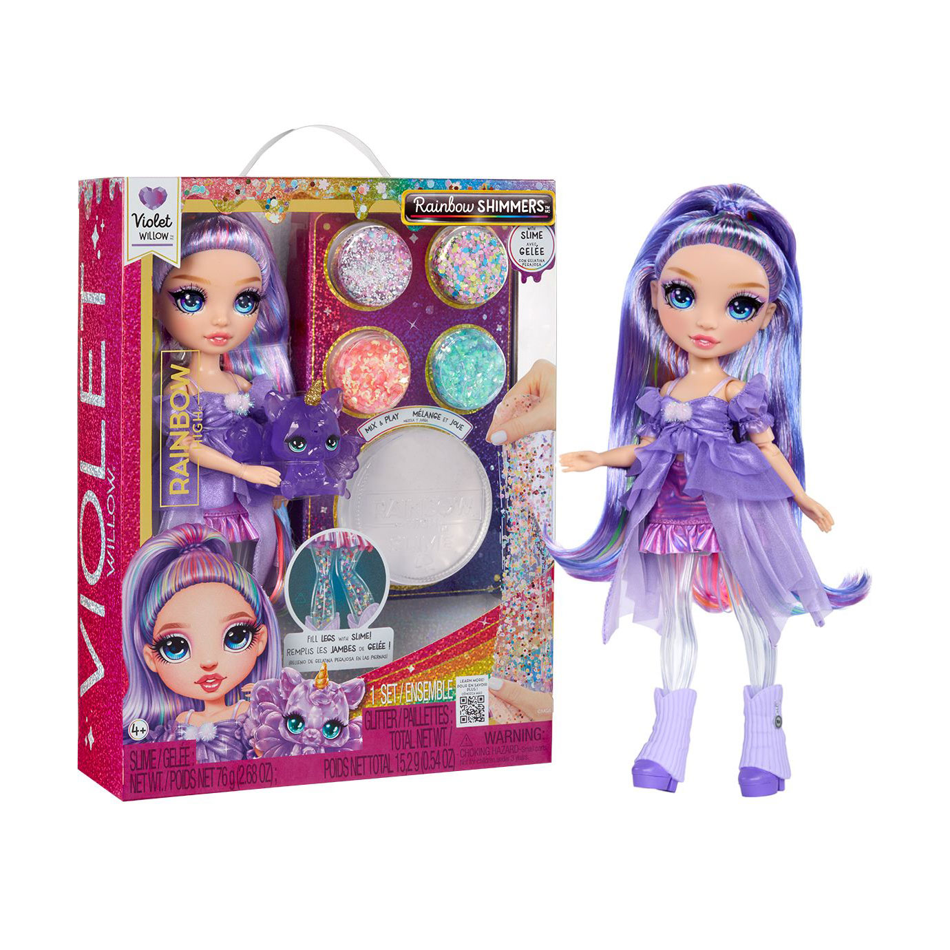 Ігровий набір з лялькою Rainbow High серії Rainbow Shimmers Віолетта, від 4 років (122425)