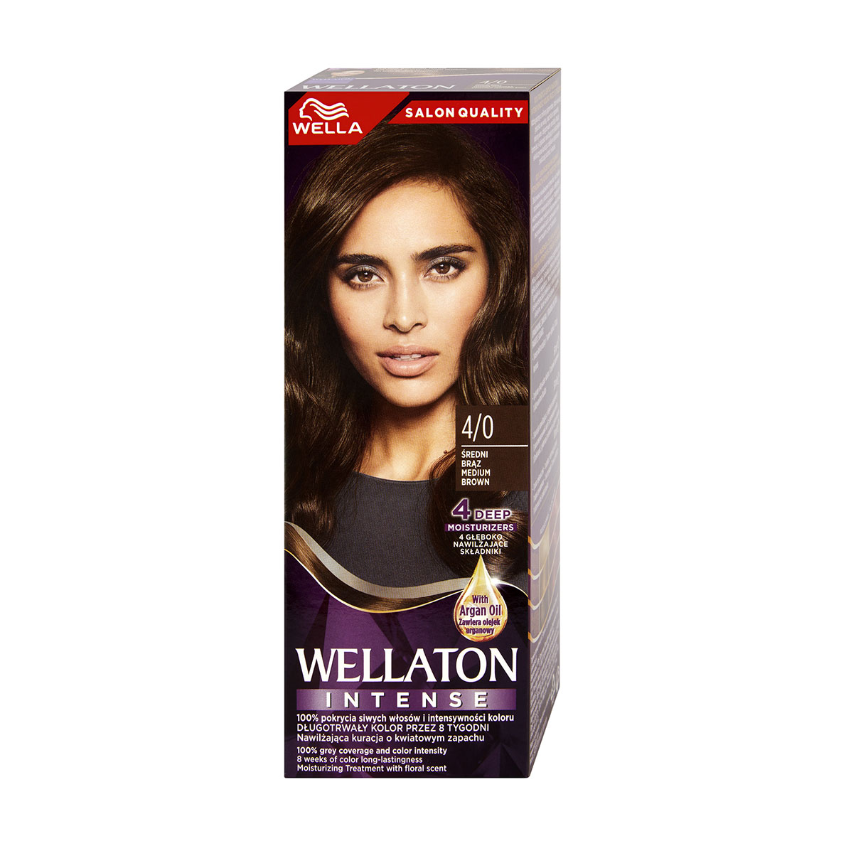 Інтенсивна крем-фарба для волосся WELLA Wellaton Intense Color Cream 4/0 Темний шоколад, 110 мл