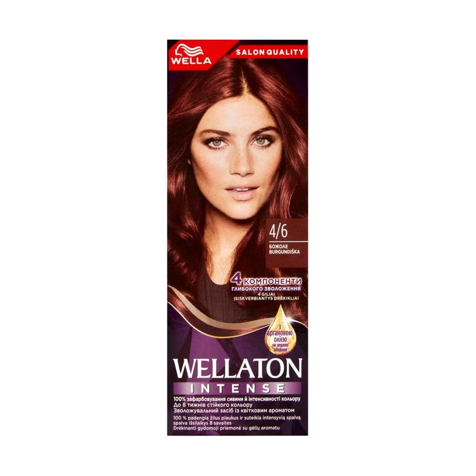 Інтенсивна крем-фарба для волосся WELLA Wellaton Intense Color Cream 4/6 Божоле, 110 мл
