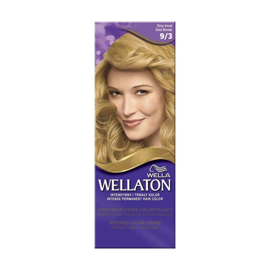 Інтенсивна крем-фарба для волосся WELLA Wellaton Intense Color Cream 9/3 Золотий блондин, 110 мл