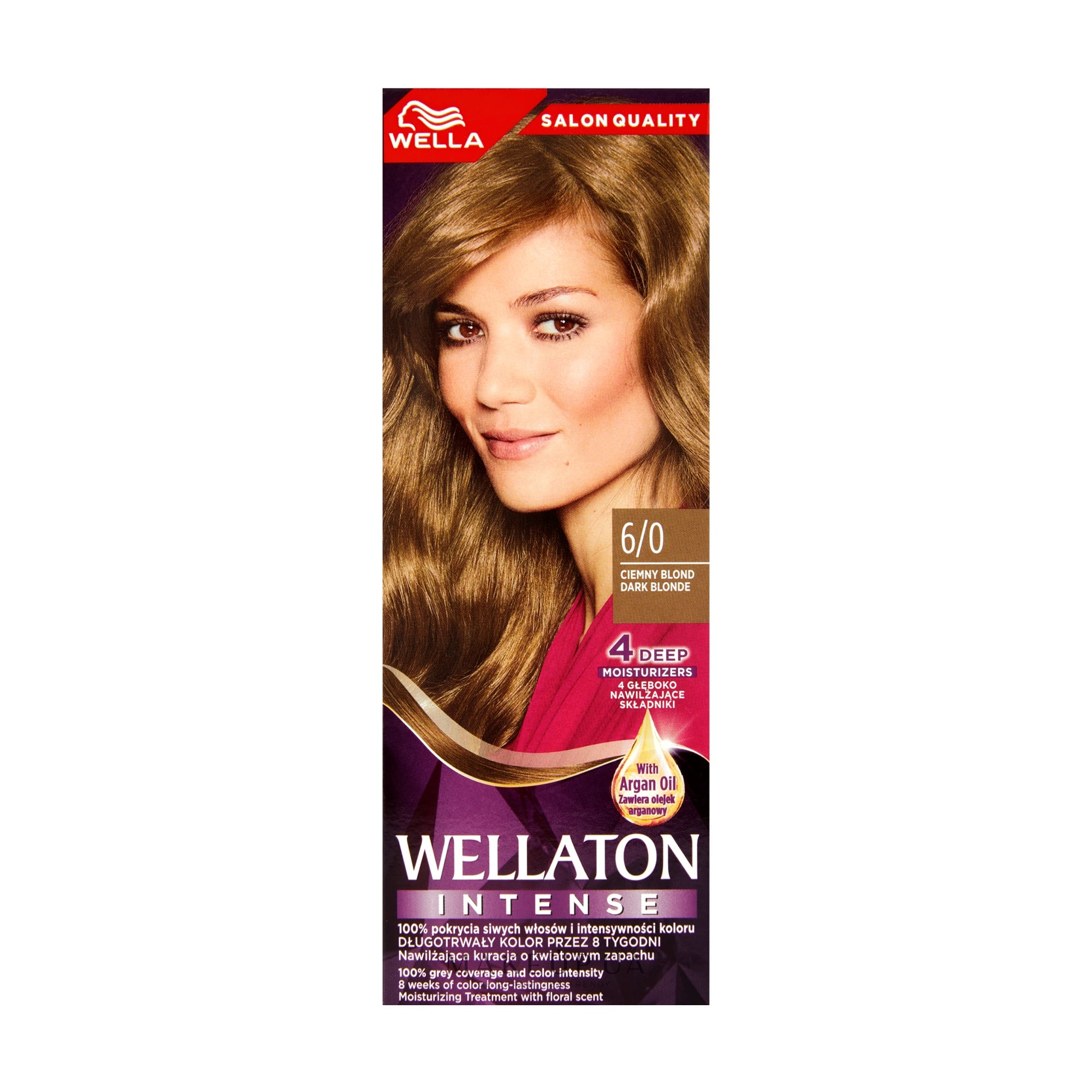 Інтенсивна крем-фарба для волосся WELLA Wellaton Intense Color Cream 6/0 Темний блонд, 110 мл