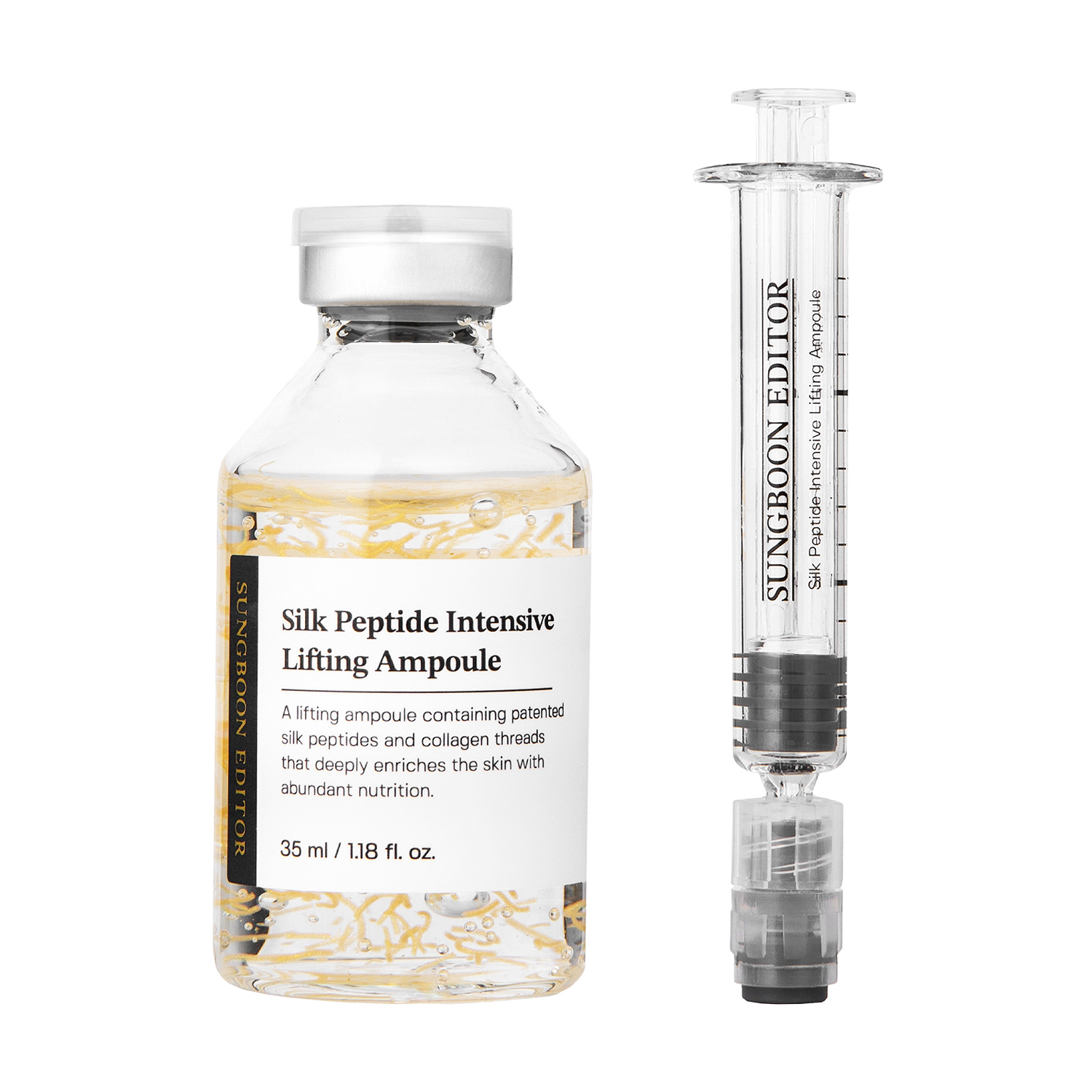 Інтенсивна ліфтинг-ампула для обличчя Sungboon Editor Silk Peptide Intensive Lifting Ampoule з екстрактом шовку і пептидним комплексом, 35 мл