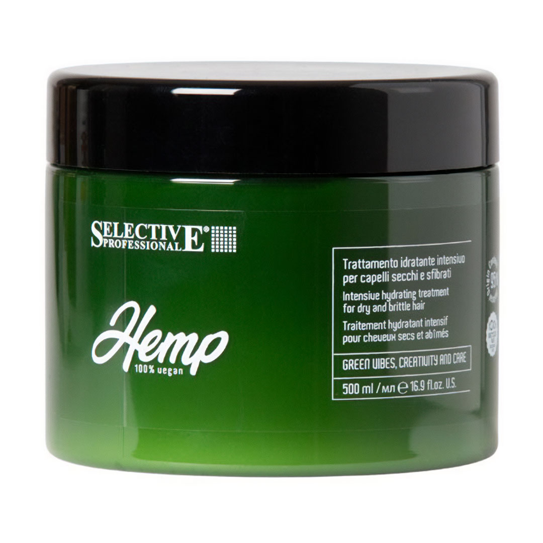 Інтенсивно зволожувальна маска Selective Professional Hemp Intensive Hydrating Treatment для сухого та ламкого волосся, 500 мл