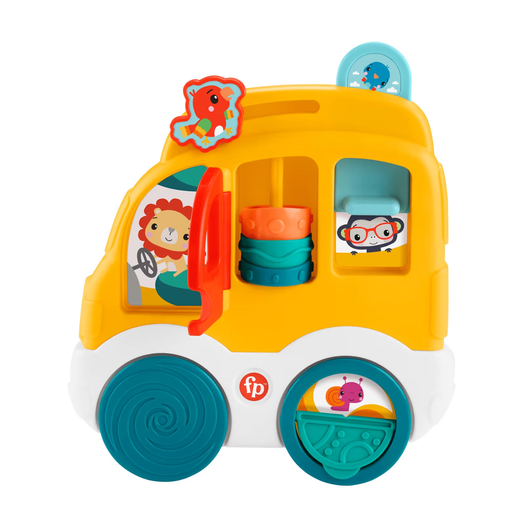 Інтерактивна дошка Fisher-Price Веселі тваринки, жовта, від 6 місяців (HXK32)